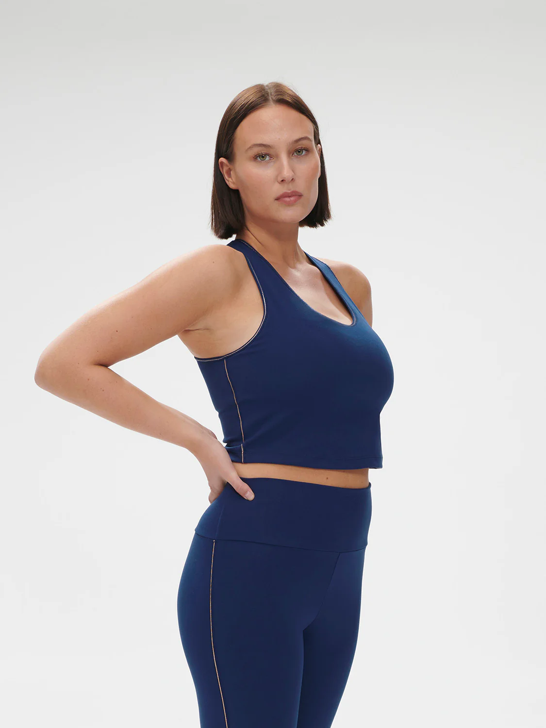 Harmony Built-In Bra Tank - Midnight Blue - Image 8
