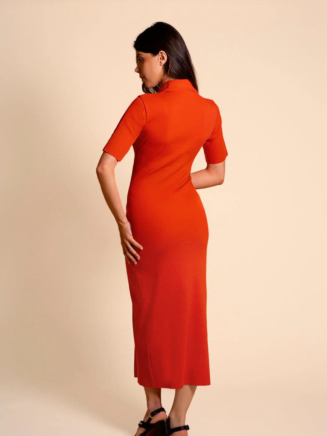 Garance Dress - Orange Pomegranate - Image 3