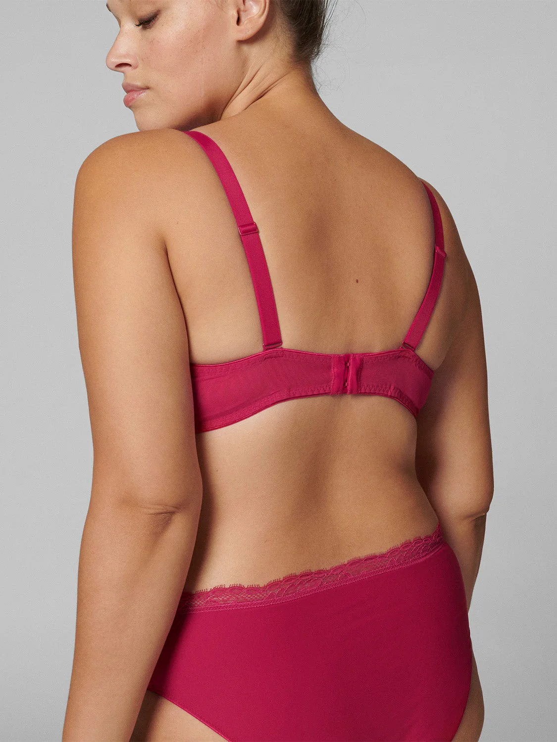 Exotica Full Coverage Plunge - Raspberry - Image 12