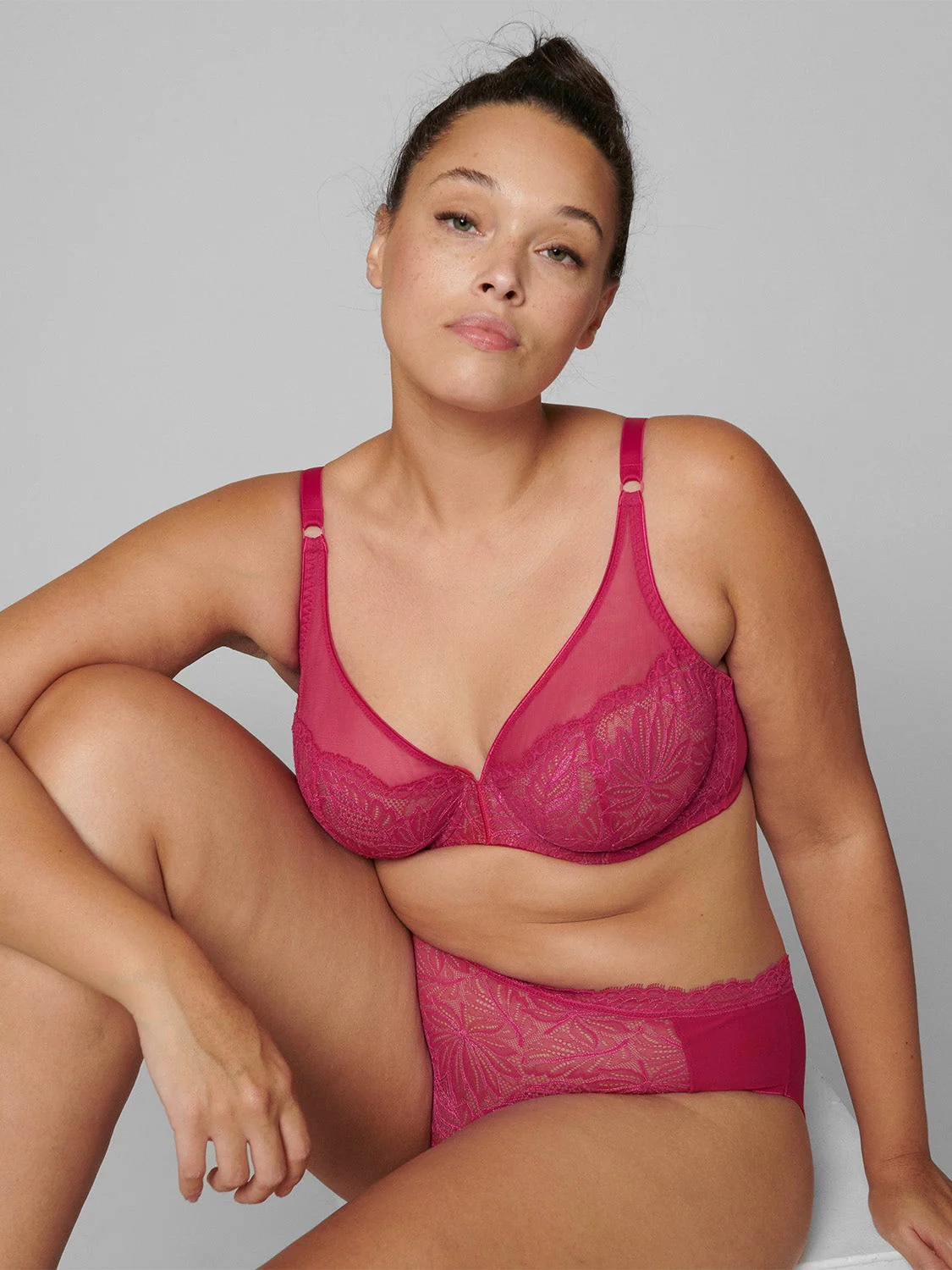 Exotica Full Coverage Plunge - Raspberry - Image 9