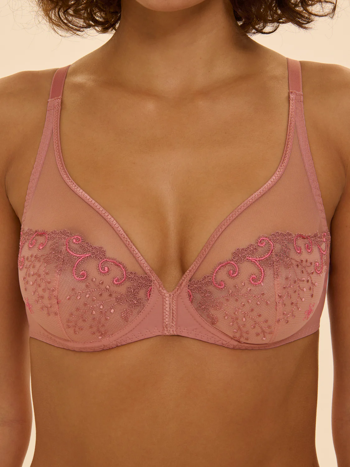 Delice Full Coverage Plunge - Smokey Pink - Image 2