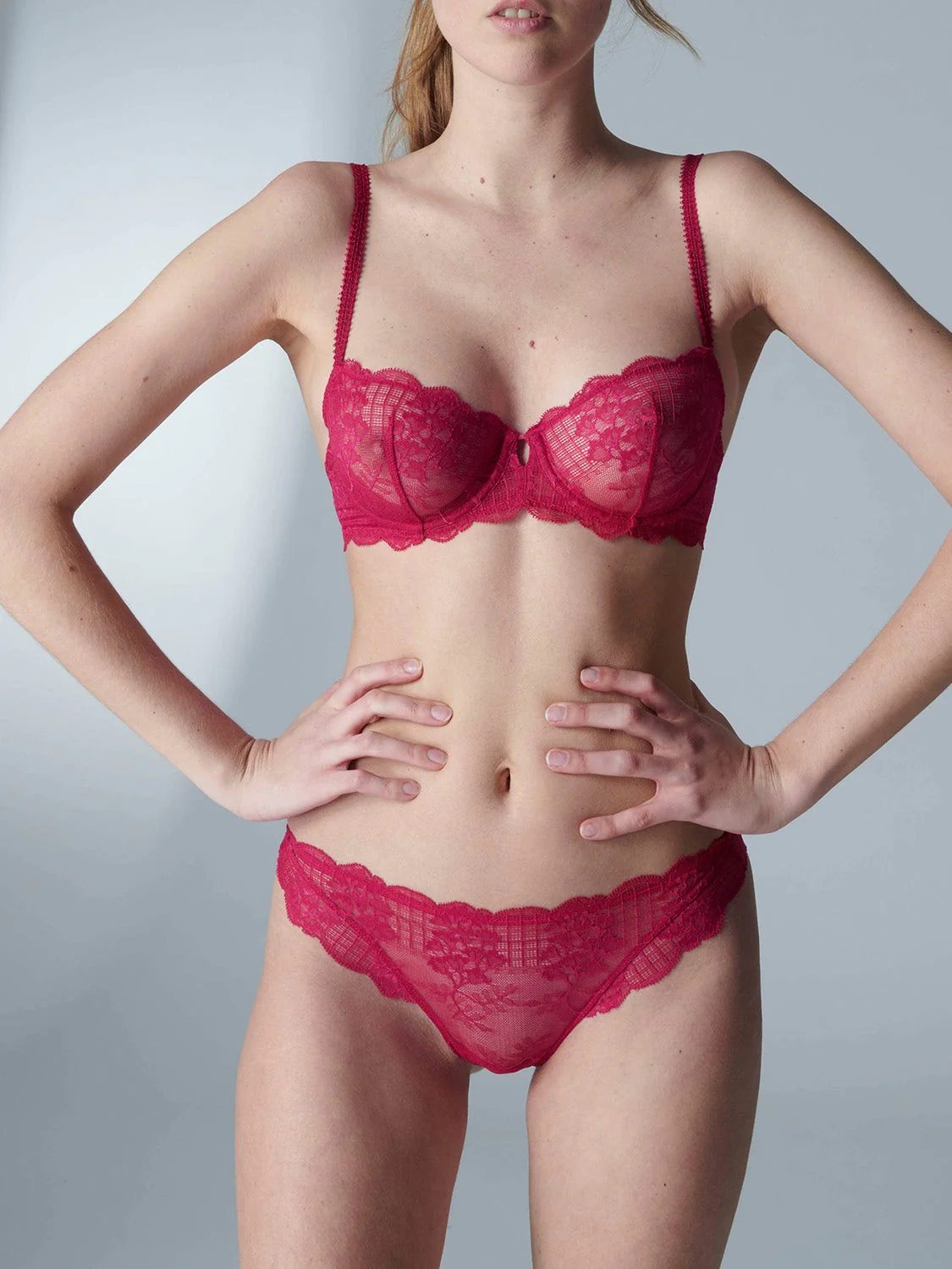 Reve Sheer Demi - Cranberry - Image 3
