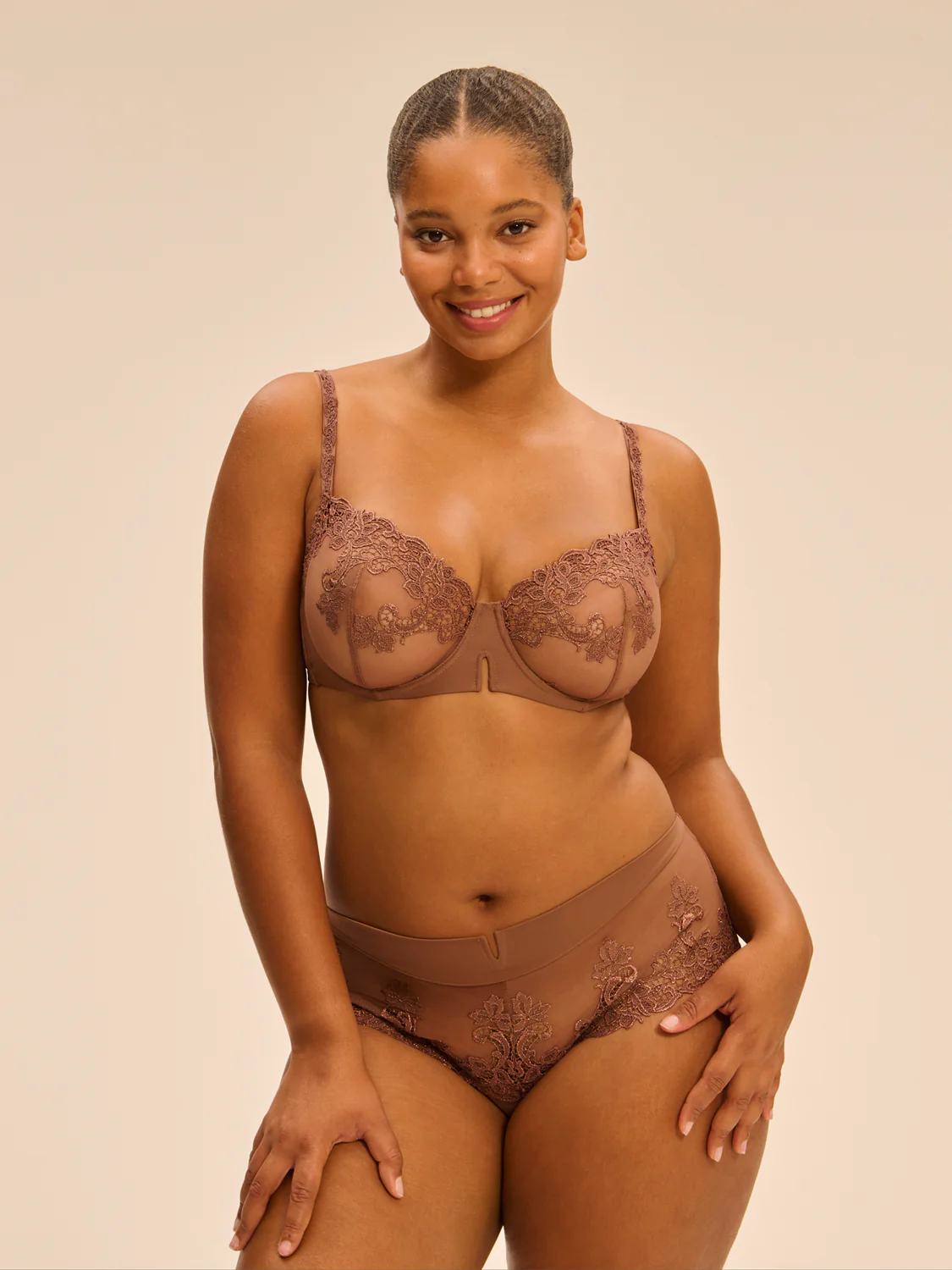 Saga Sheer Demi - Mocha - Image 11