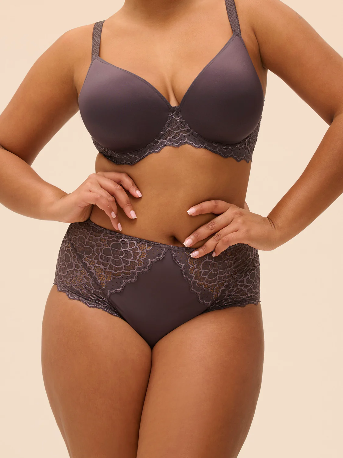 Caresse Retro Brief - Graphite Grey - Image 3