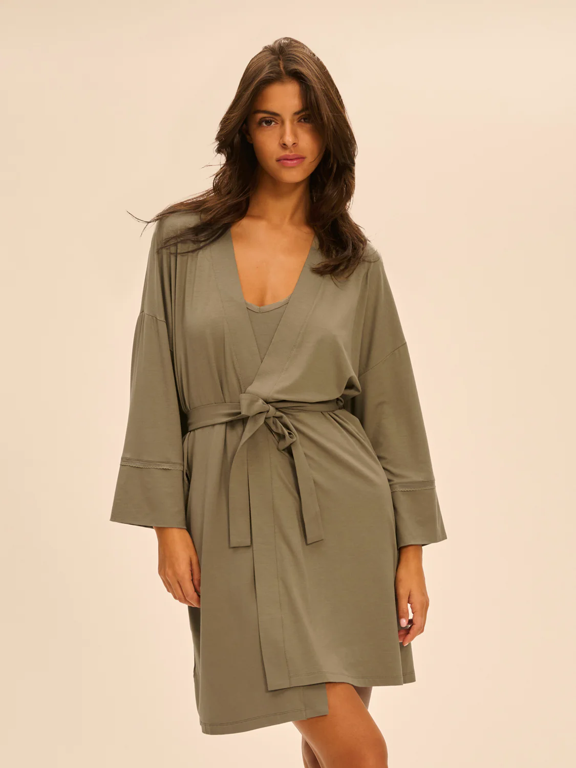 Aurore Kimono - Clay Green