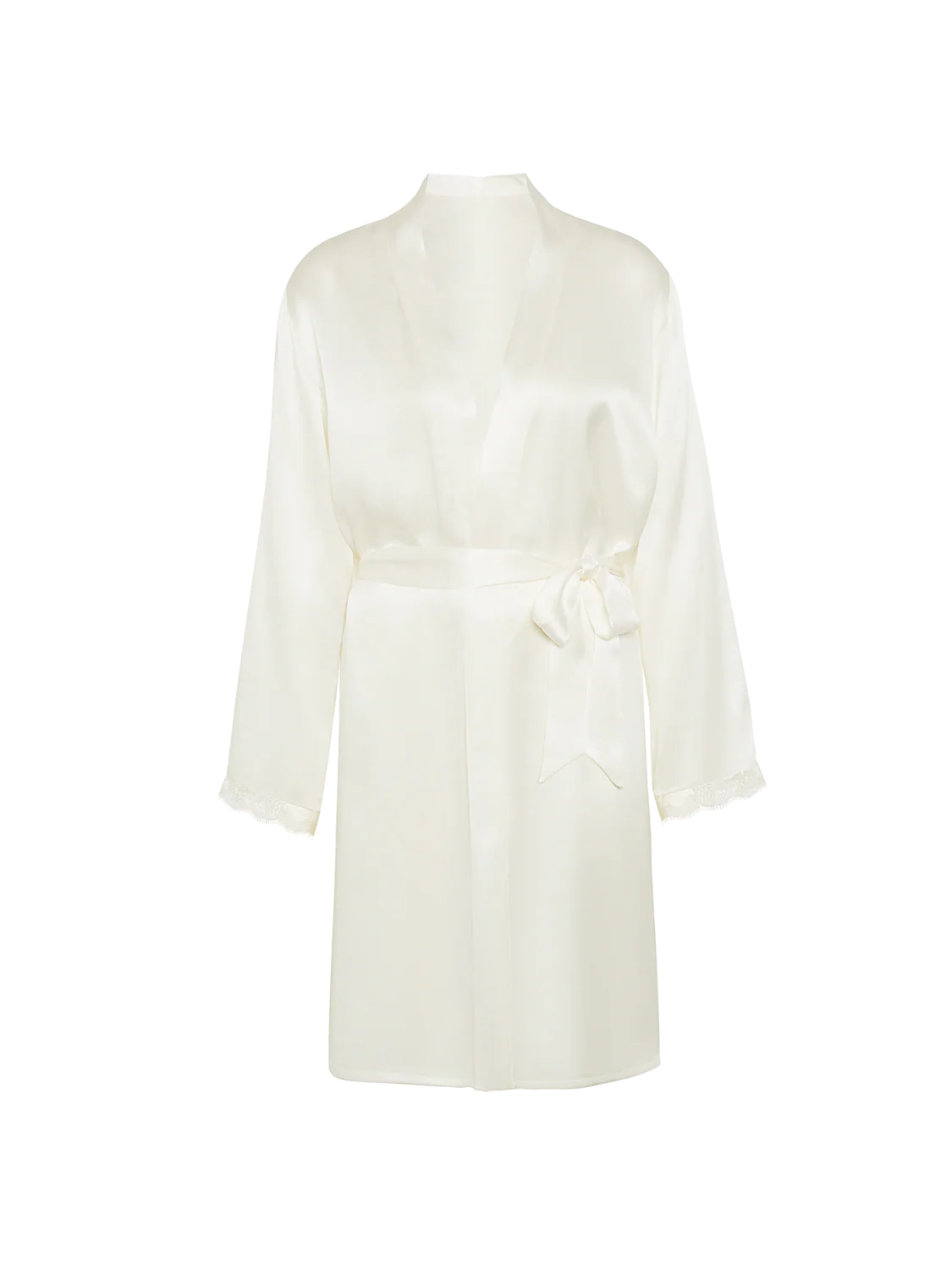 Love Me Silk Long Kimono - Ivory - Image 6