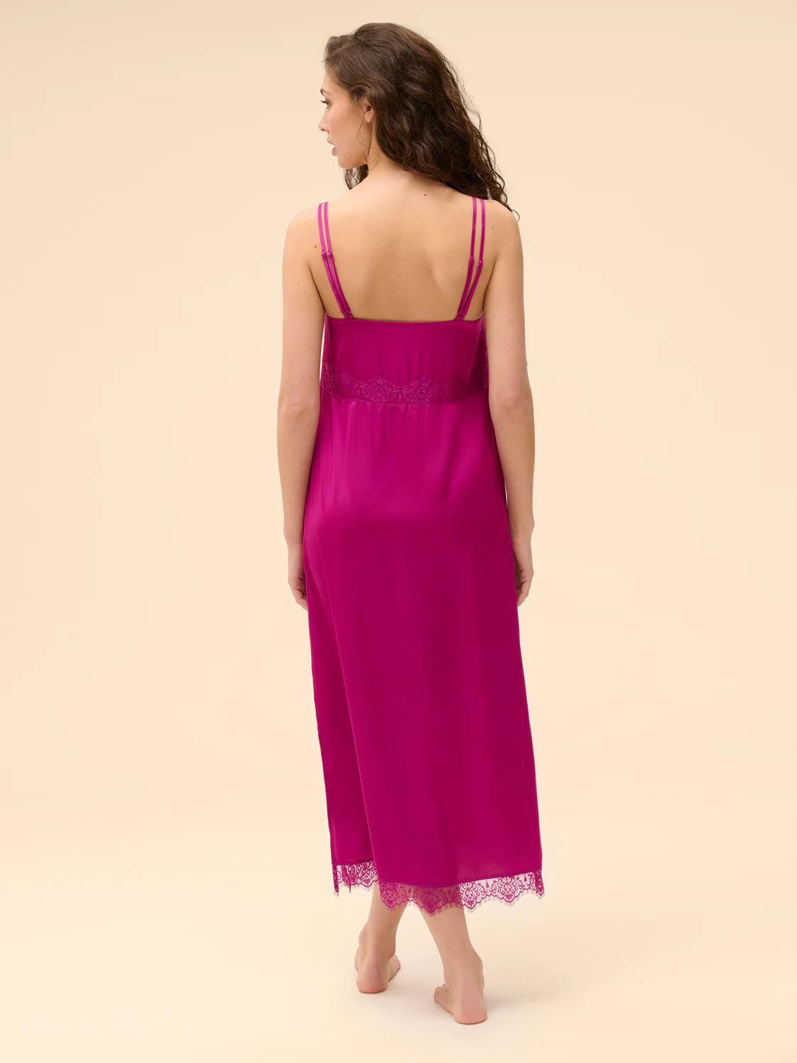 Satin Secrets Long Nightdress - Azalea - Image 3