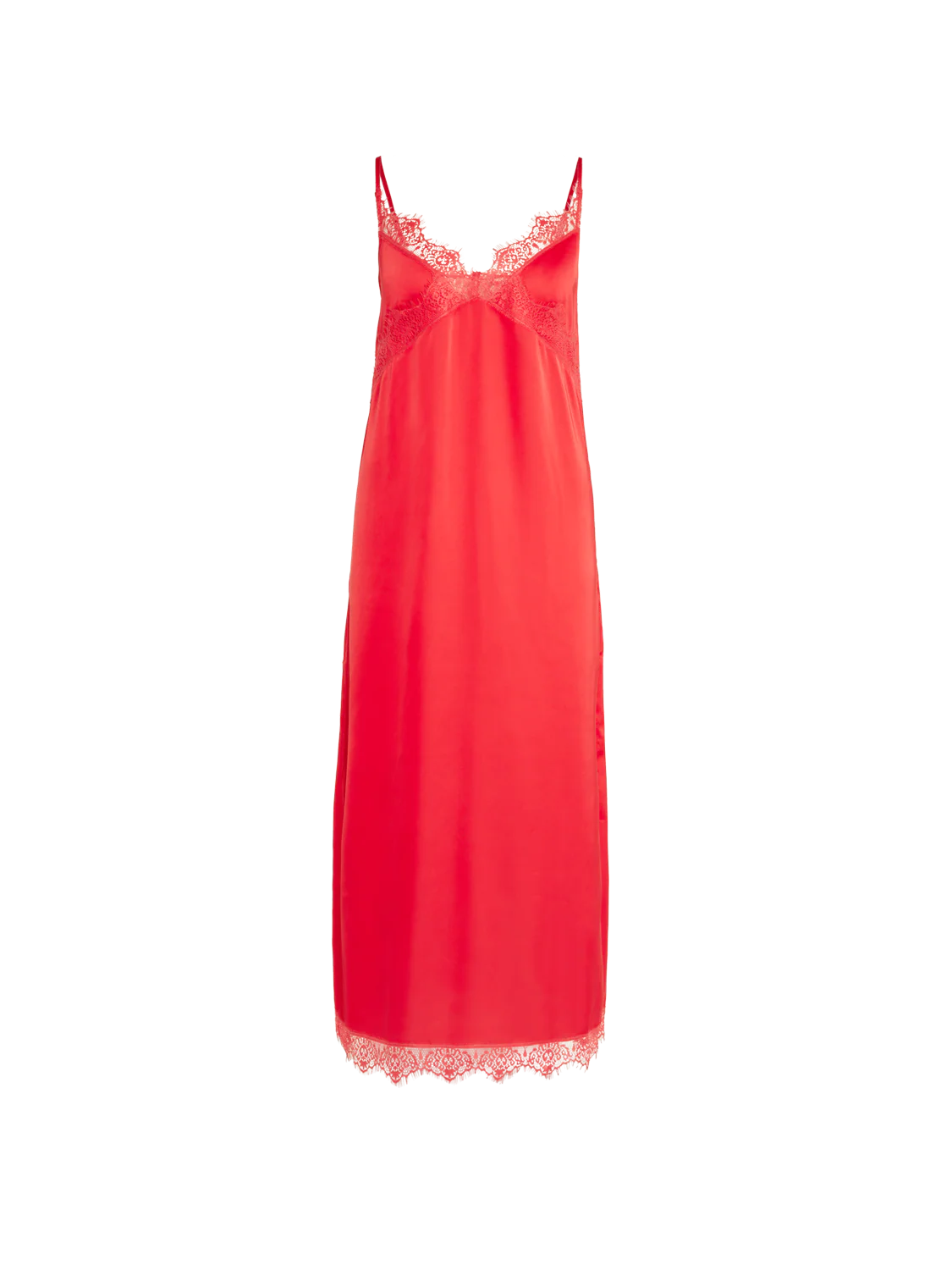 Satin Secrets Long Nightdress - Flamingo - Image 5