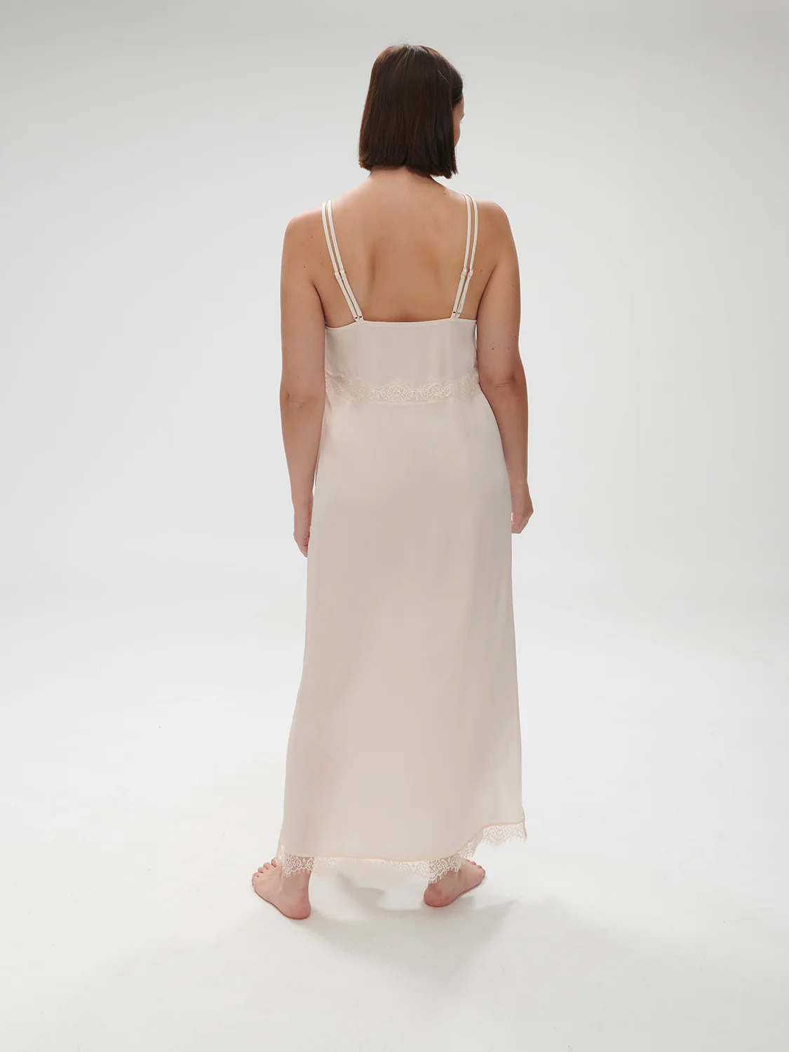 Satin Secrets Long Nightdress - Sakura Pink - Image 10