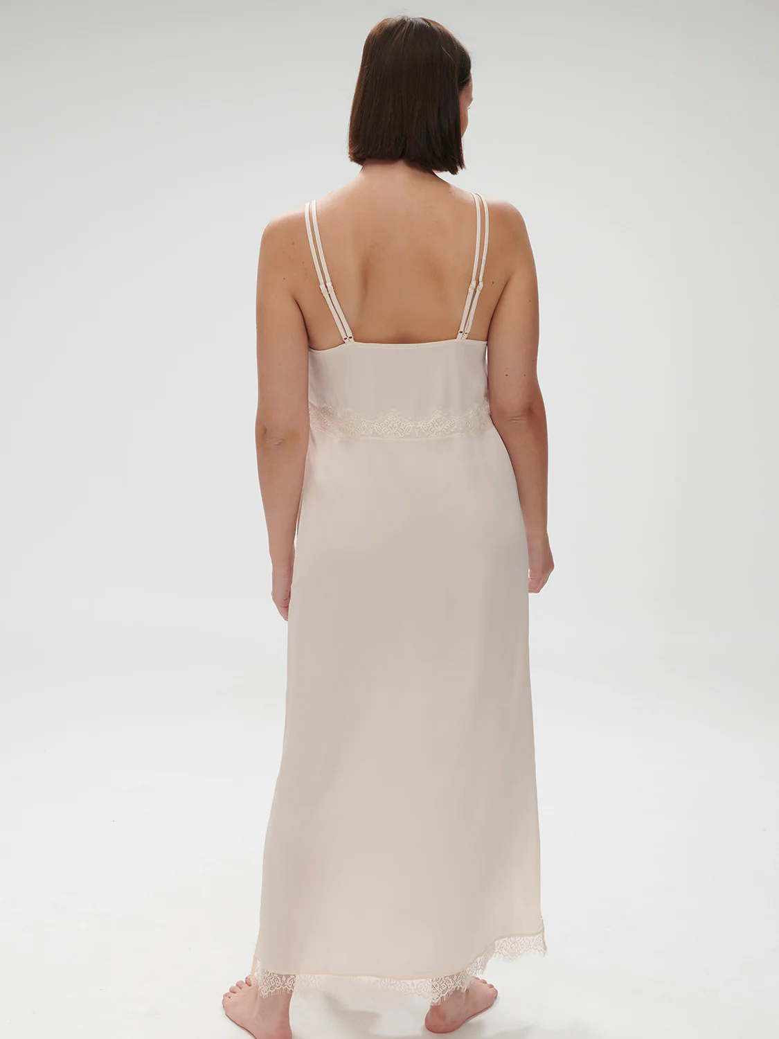 Satin Secrets Long Nightdress - Sakura Pink - Image 7