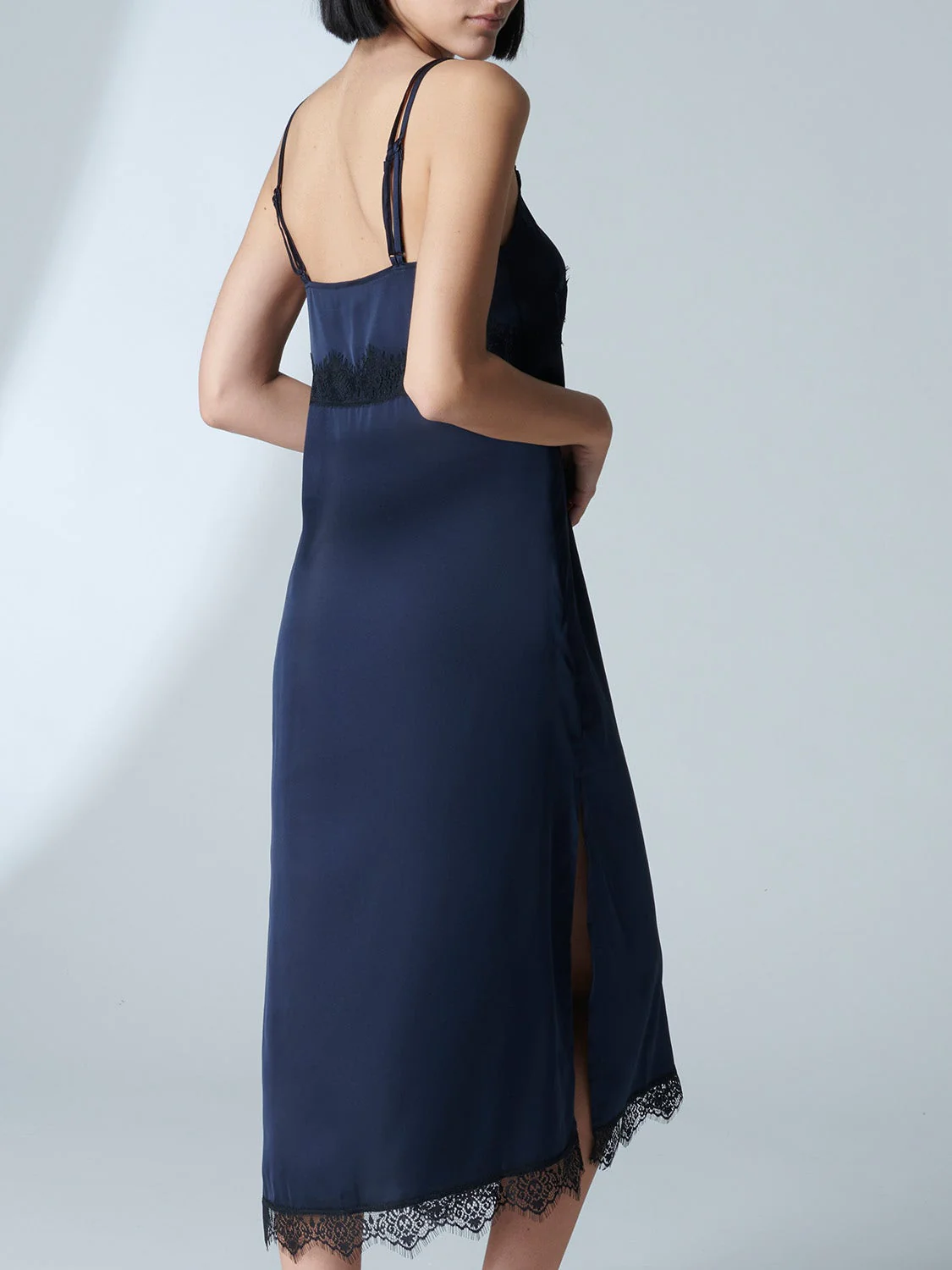 Satin Secrets Long Nightdress - Full Moon - Image 2