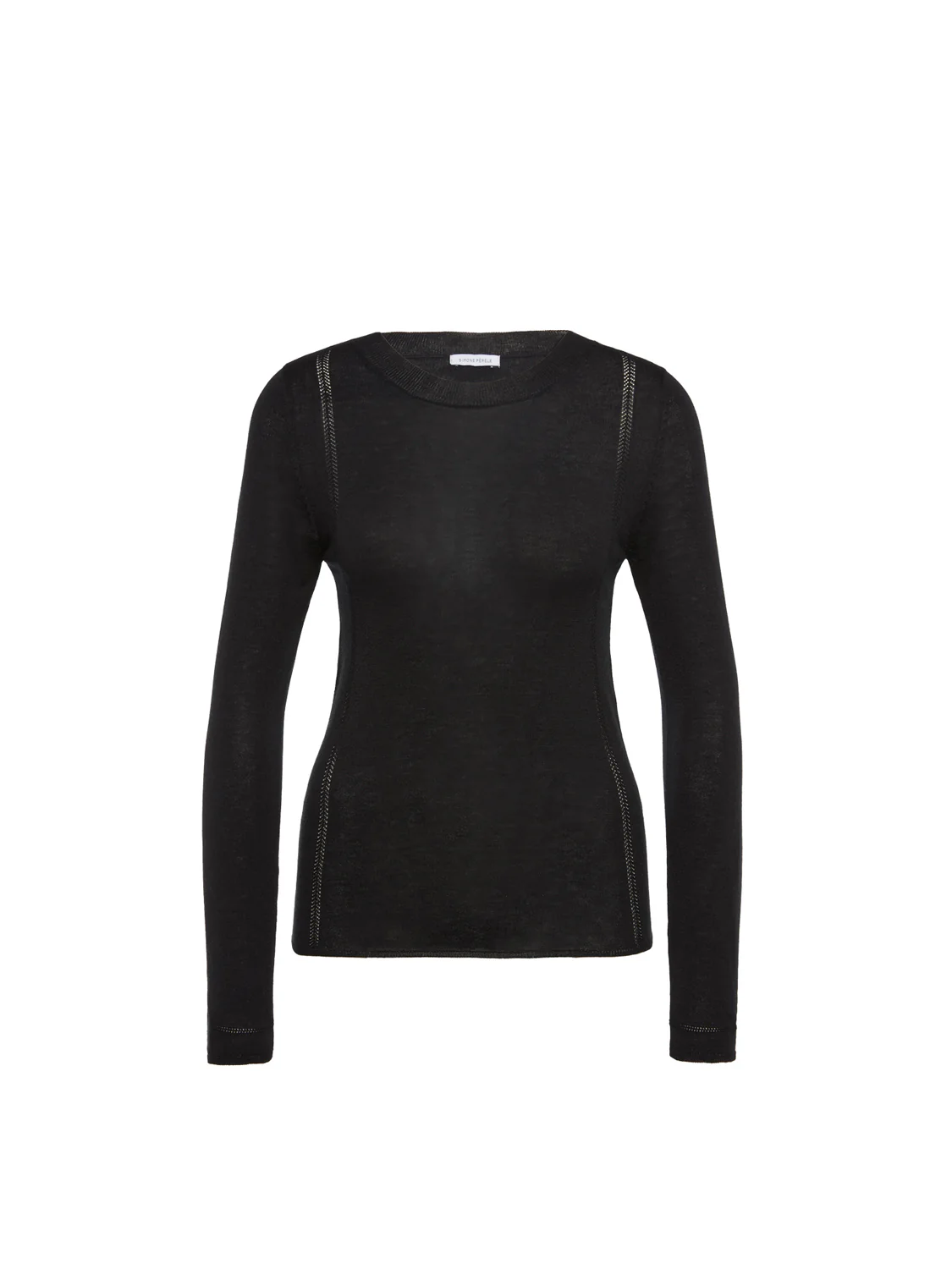 Elise Long Sleeve Top - Black - Image 4