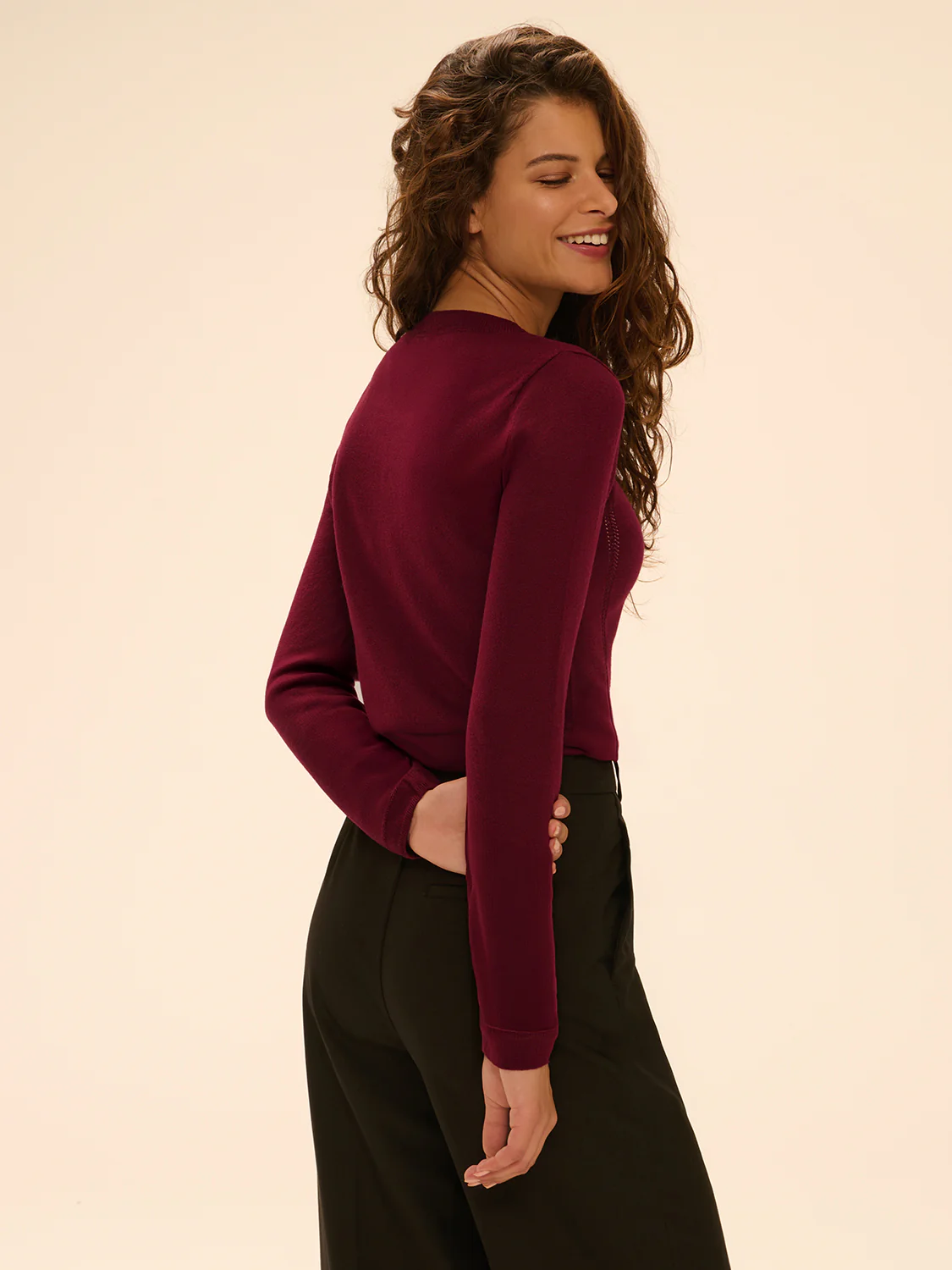 Elise Long Sleeve Top - Kir - Image 5