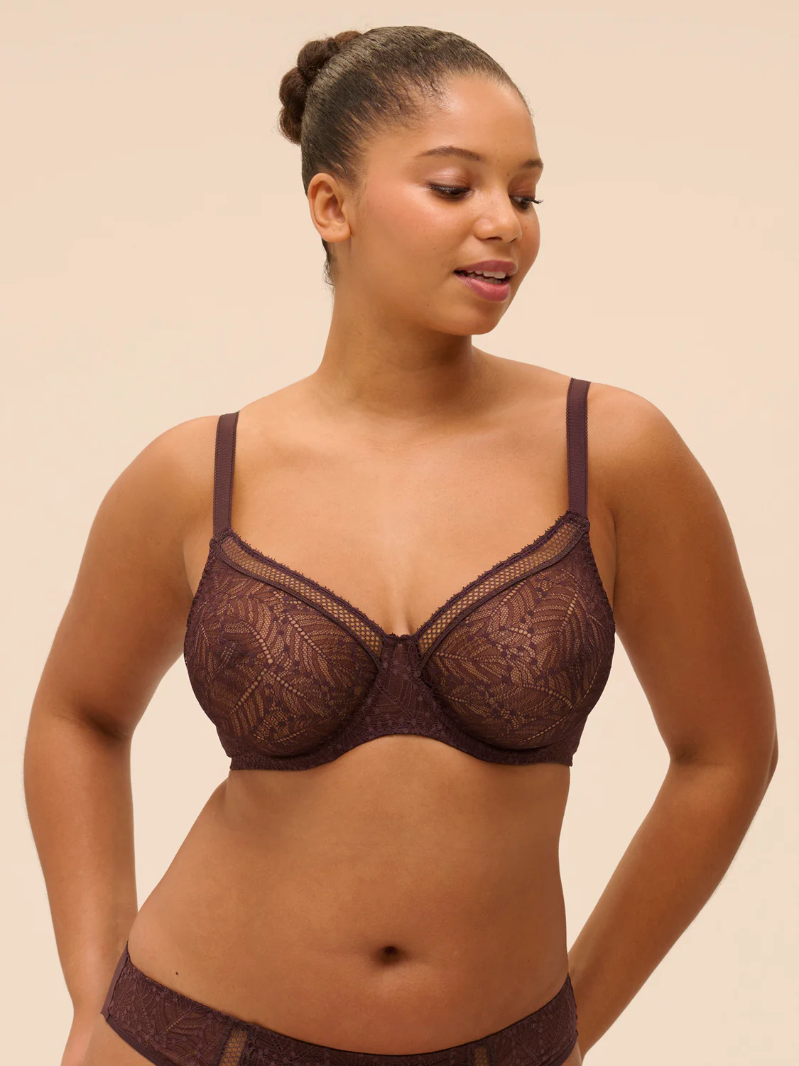 Comete Molded Full Cup - Dark Brown