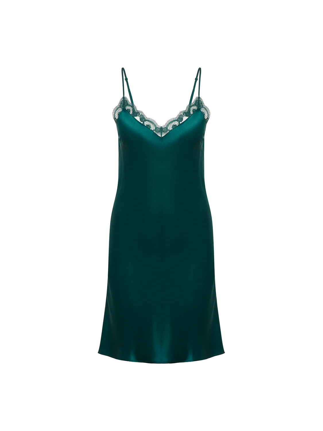 Love Me Silk Nightdress - Emerald - Image 7