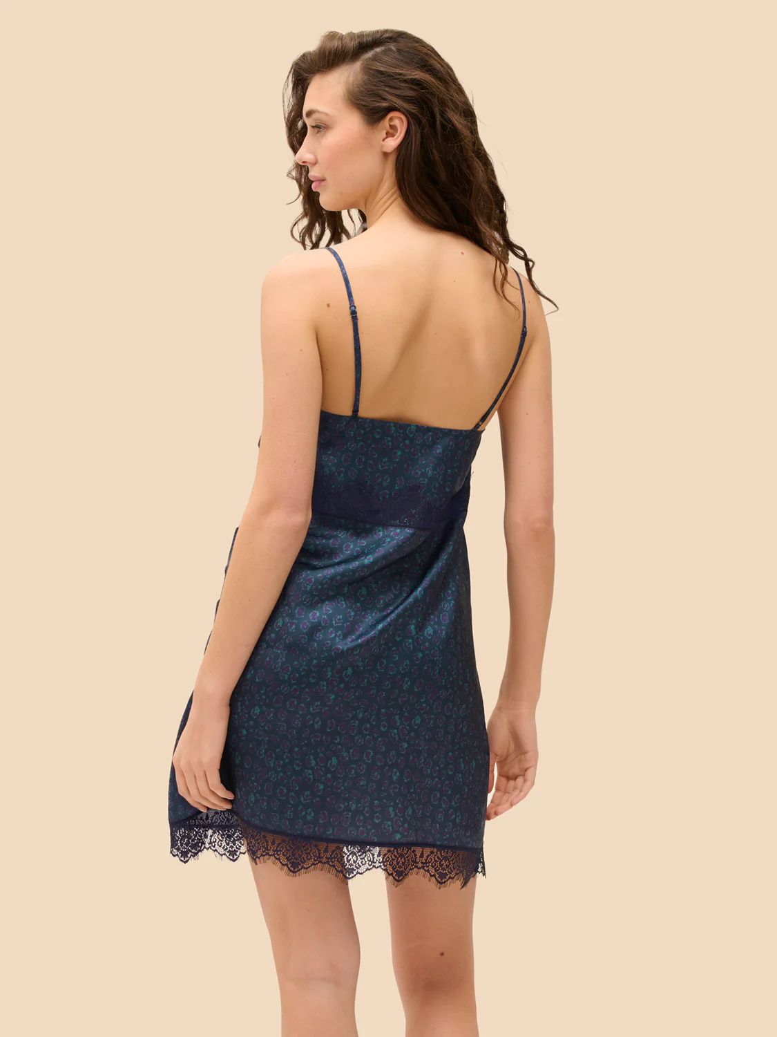 Satin Secrets Nightdress - Feline Blue - Image 4