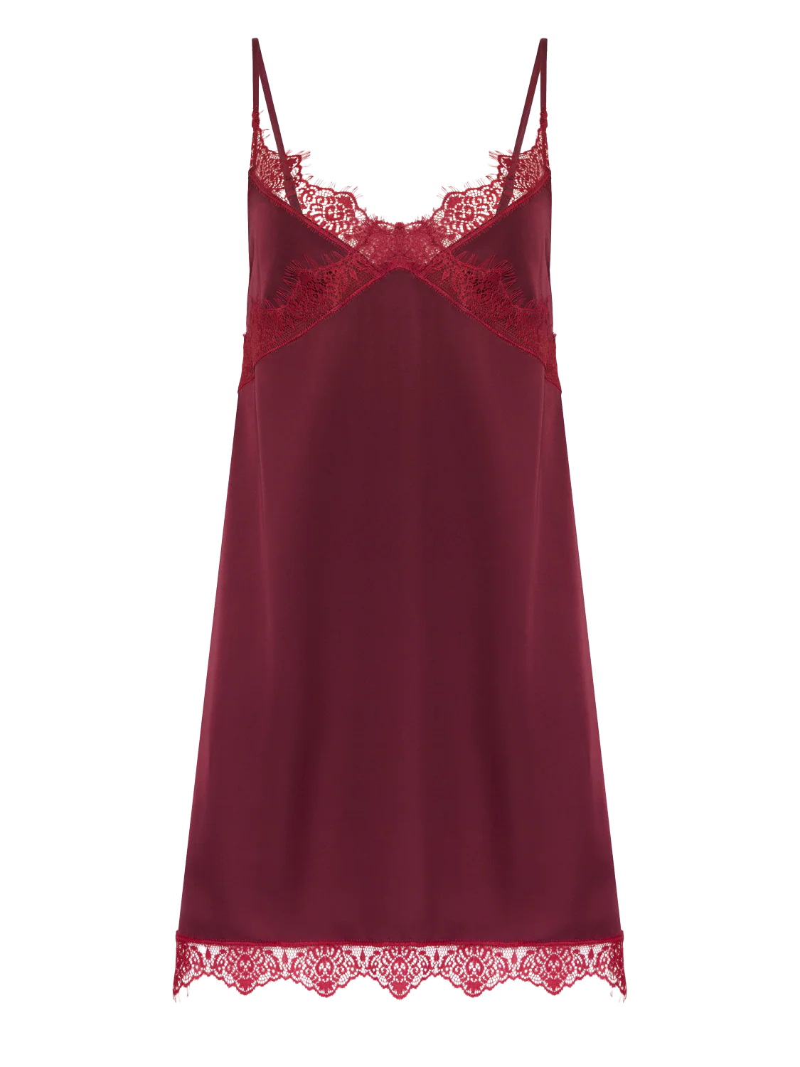 Satin Secrets Nightdress - Spinel Red - Image 11