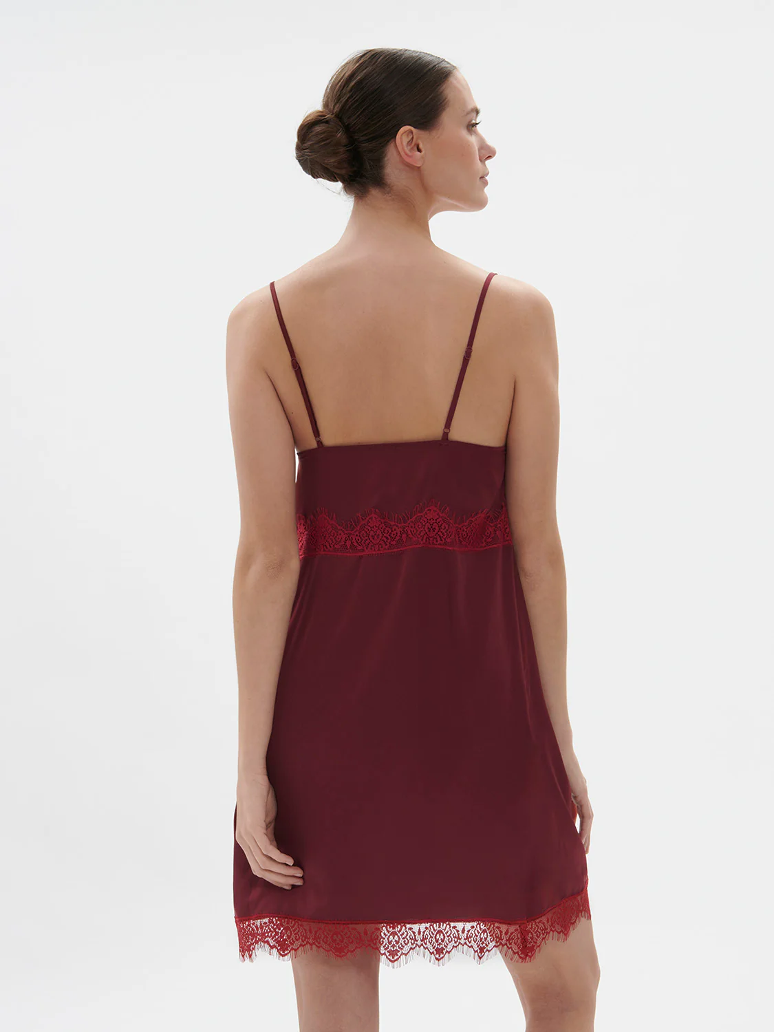 Satin Secrets Nightdress - Spinel Red - Image 4