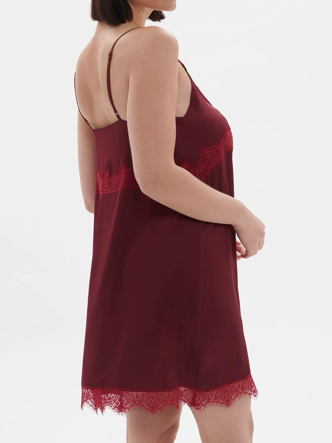 Satin Secrets Nightdress - Spinel Red - Image 7