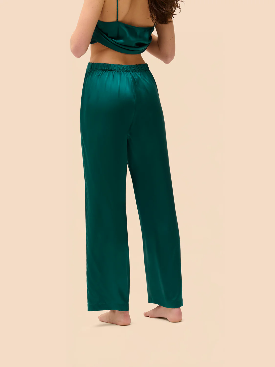 Love Me Silk Pant - Emerald - Image 2