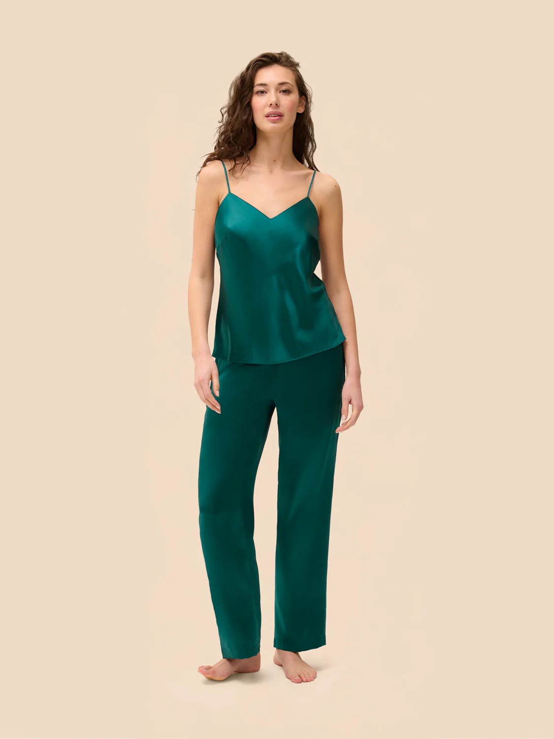 Love Me Silk Pant - Emerald - Image 5