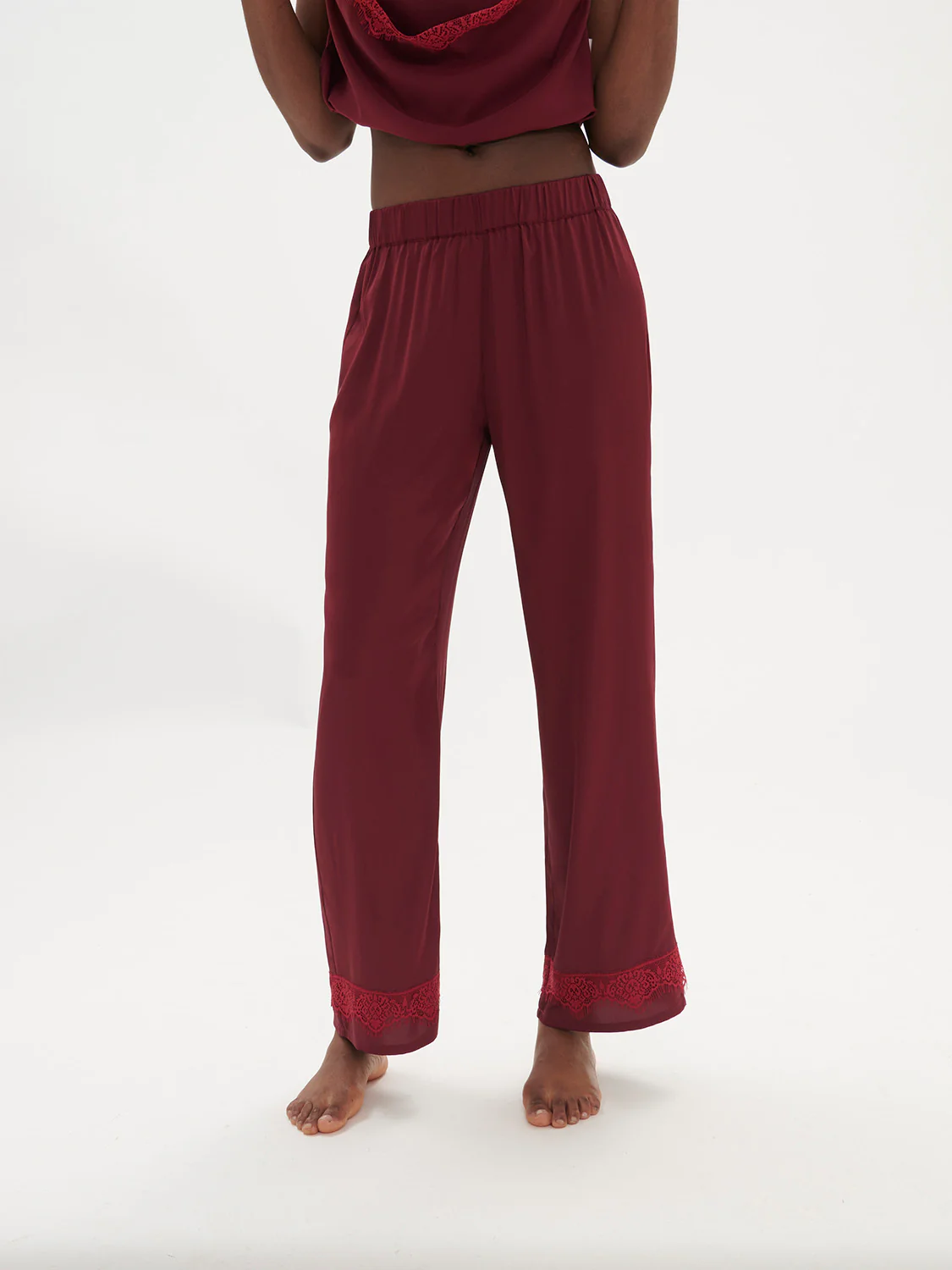 Satin Secrets Pant - Spinel Red