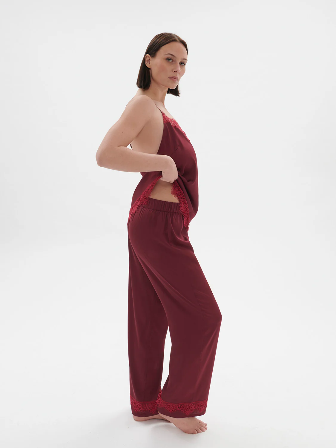 Satin Secrets Pant - Spinel Red - Image 11