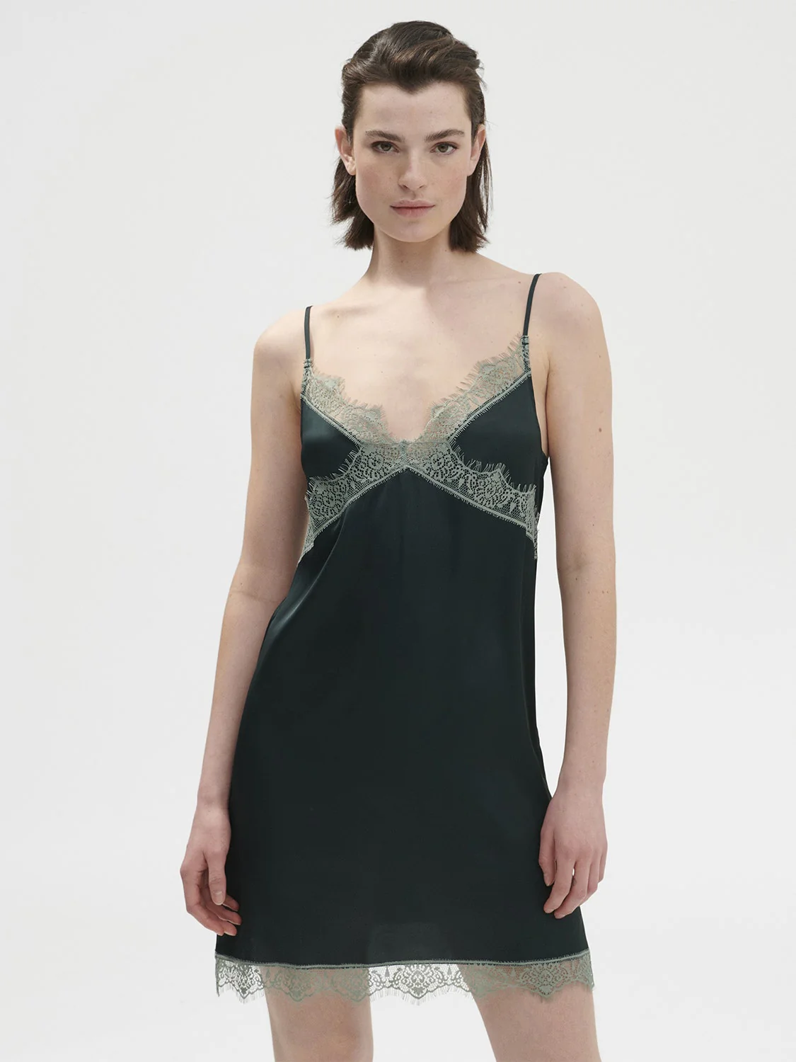 Satin Secrets Nightdress - Kolsaï Green - Image 6