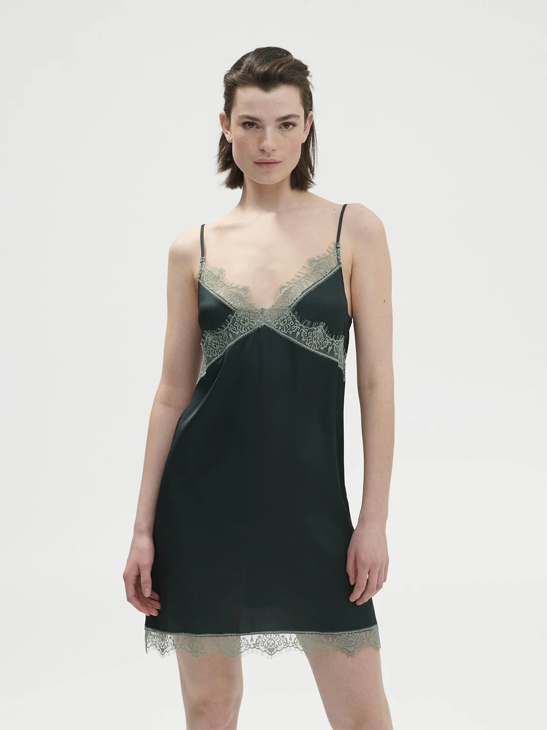 Satin Secrets Nightdress - Kolsaï Green - Image 8