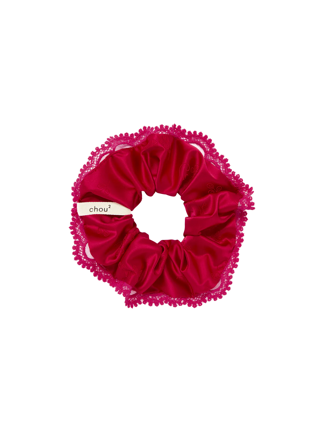 Satin Scrunchie - Ruby - Image 2