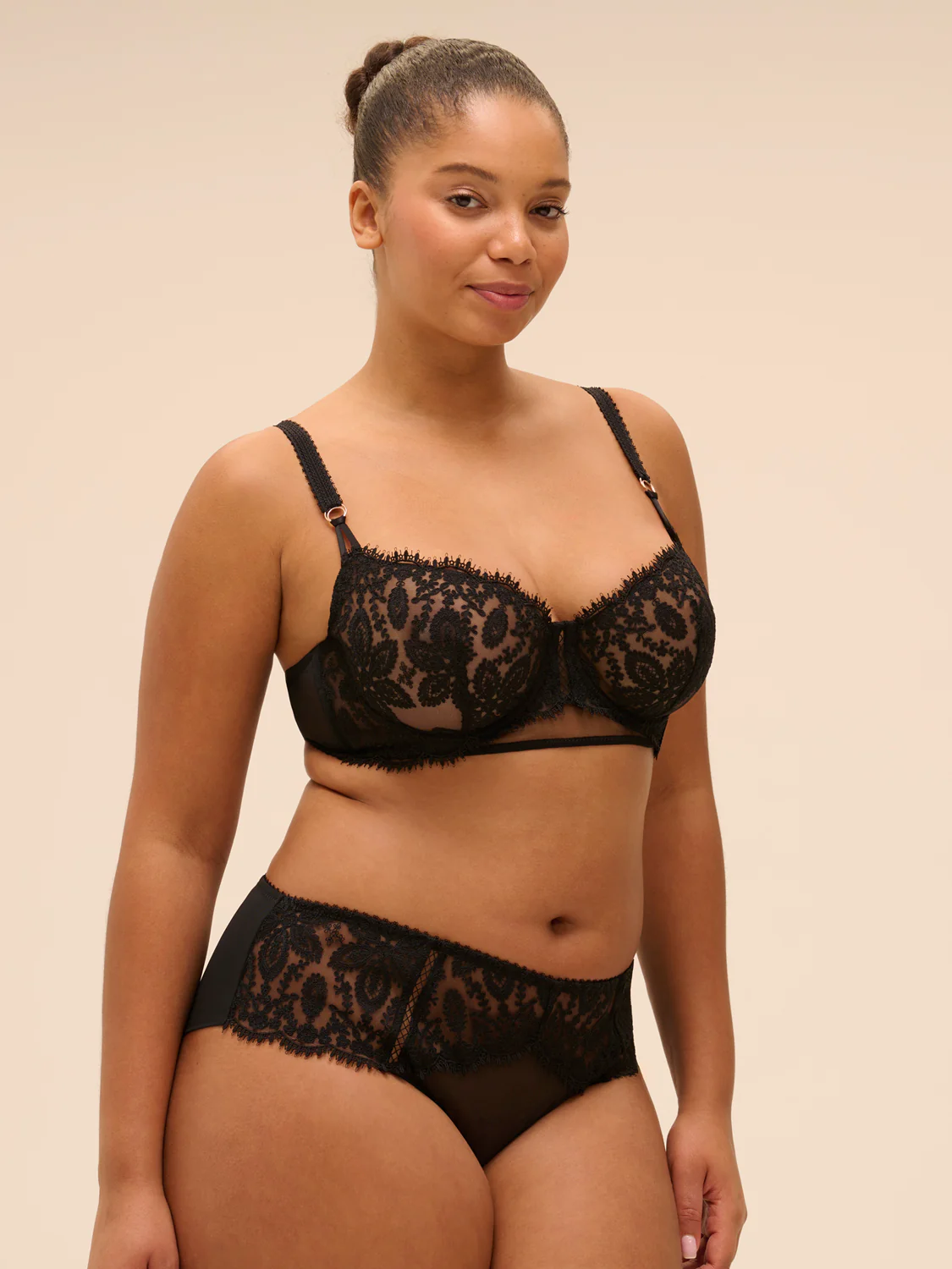 Precieuse Sheer Demi - Black - Image 10