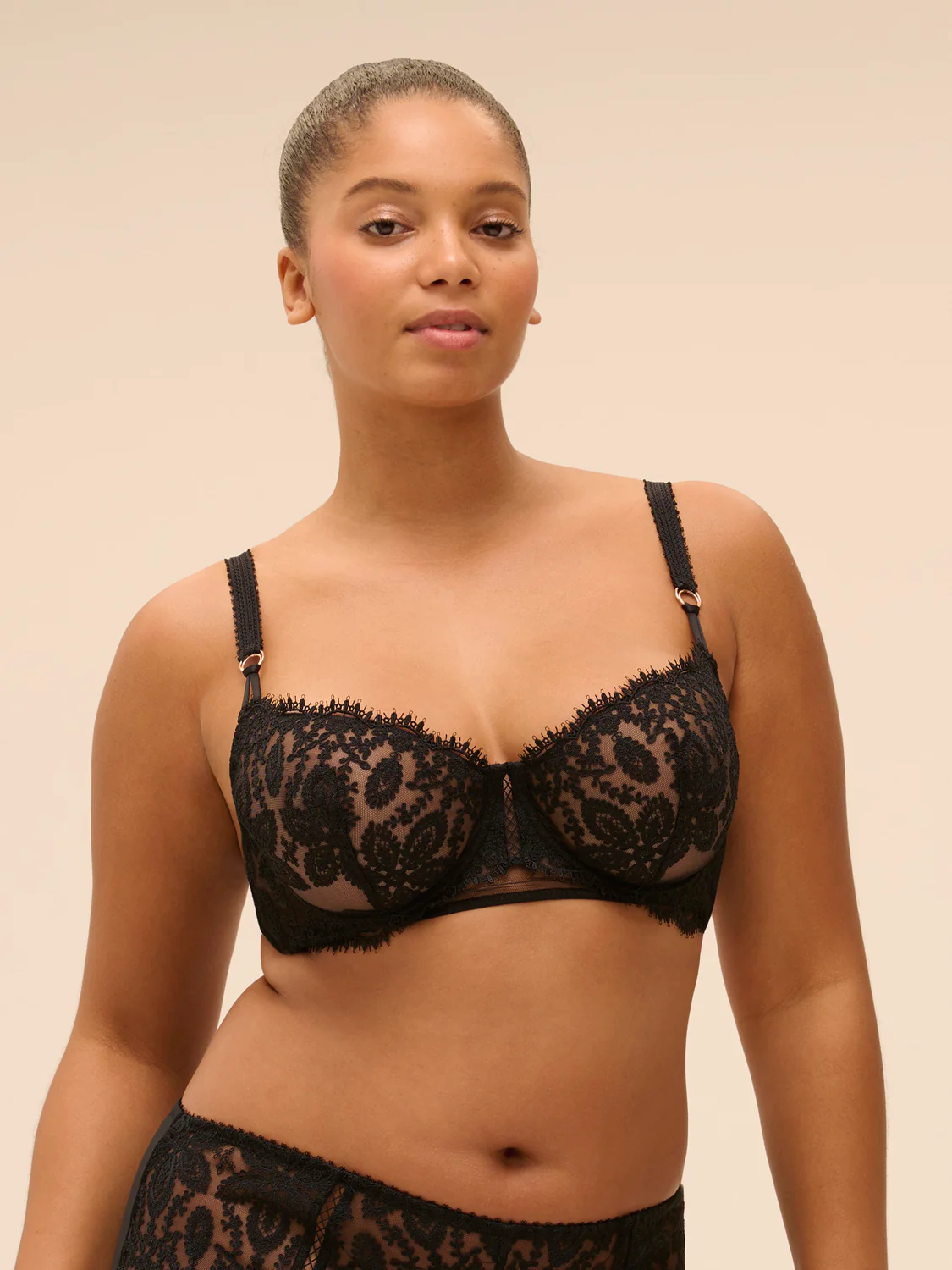 Precieuse Sheer Demi - Black - Image 7