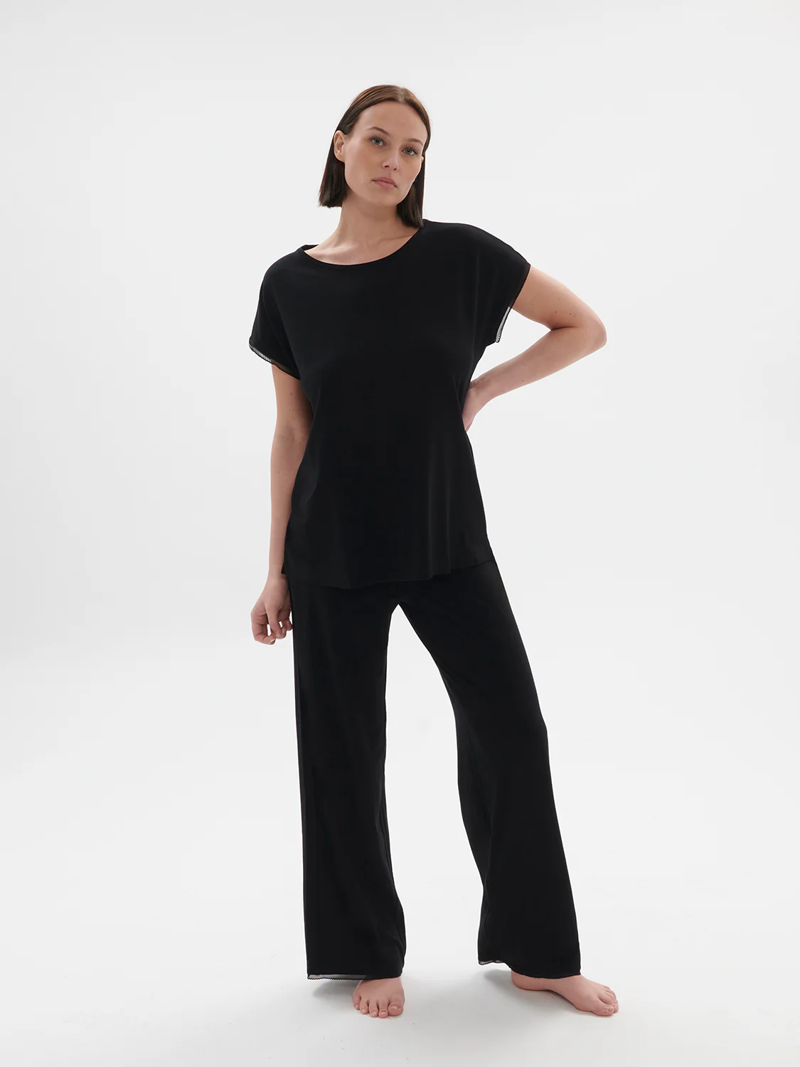 Aurore Short Sleeve Top - black - Image 10