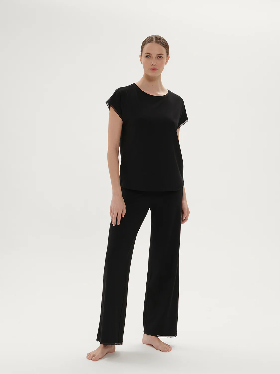 Aurore Short Sleeve Top - black - Image 3