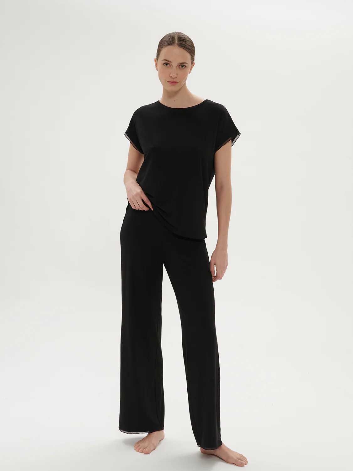 Aurore Short Sleeve Top - black - Image 5