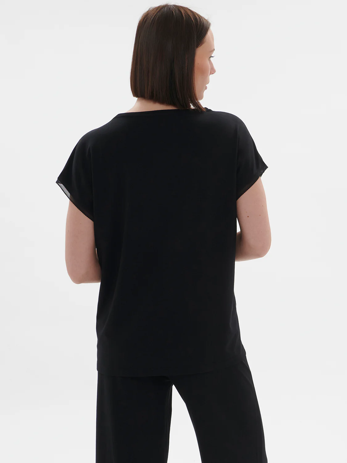 Aurore Short Sleeve Top - black - Image 7