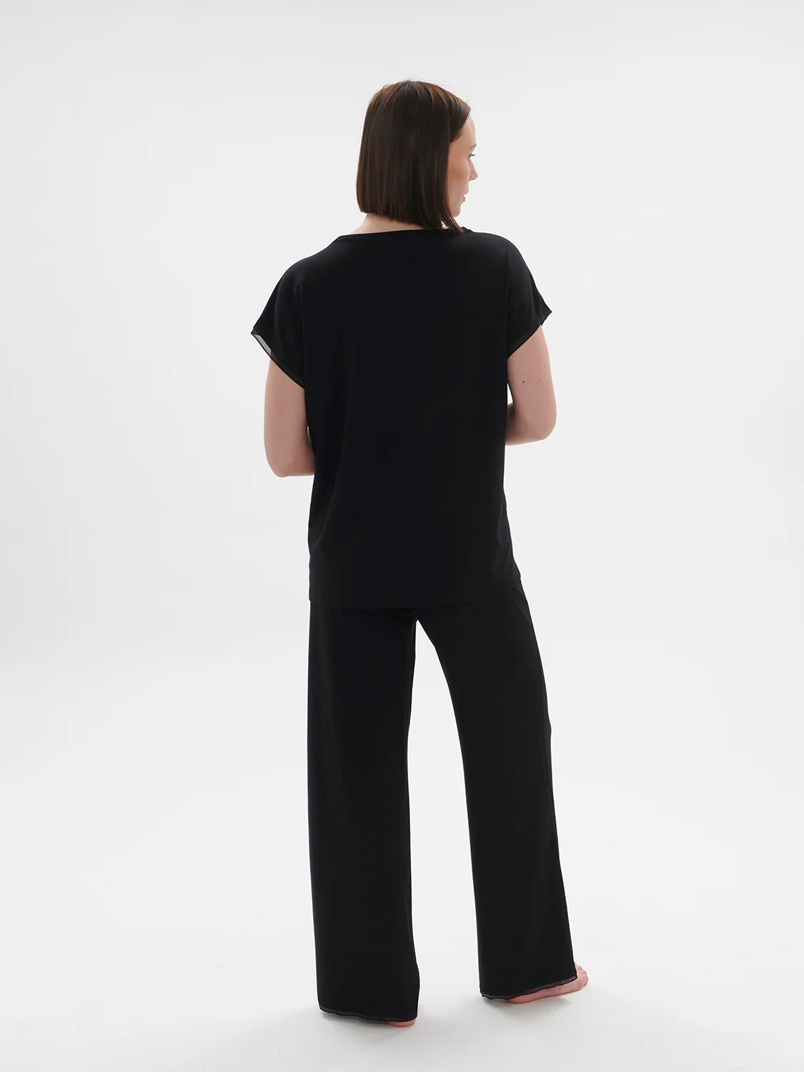 Aurore Short Sleeve Top - black - Image 8