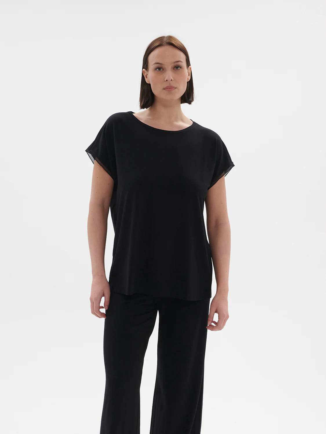Aurore Short Sleeve Top - black - Image 9