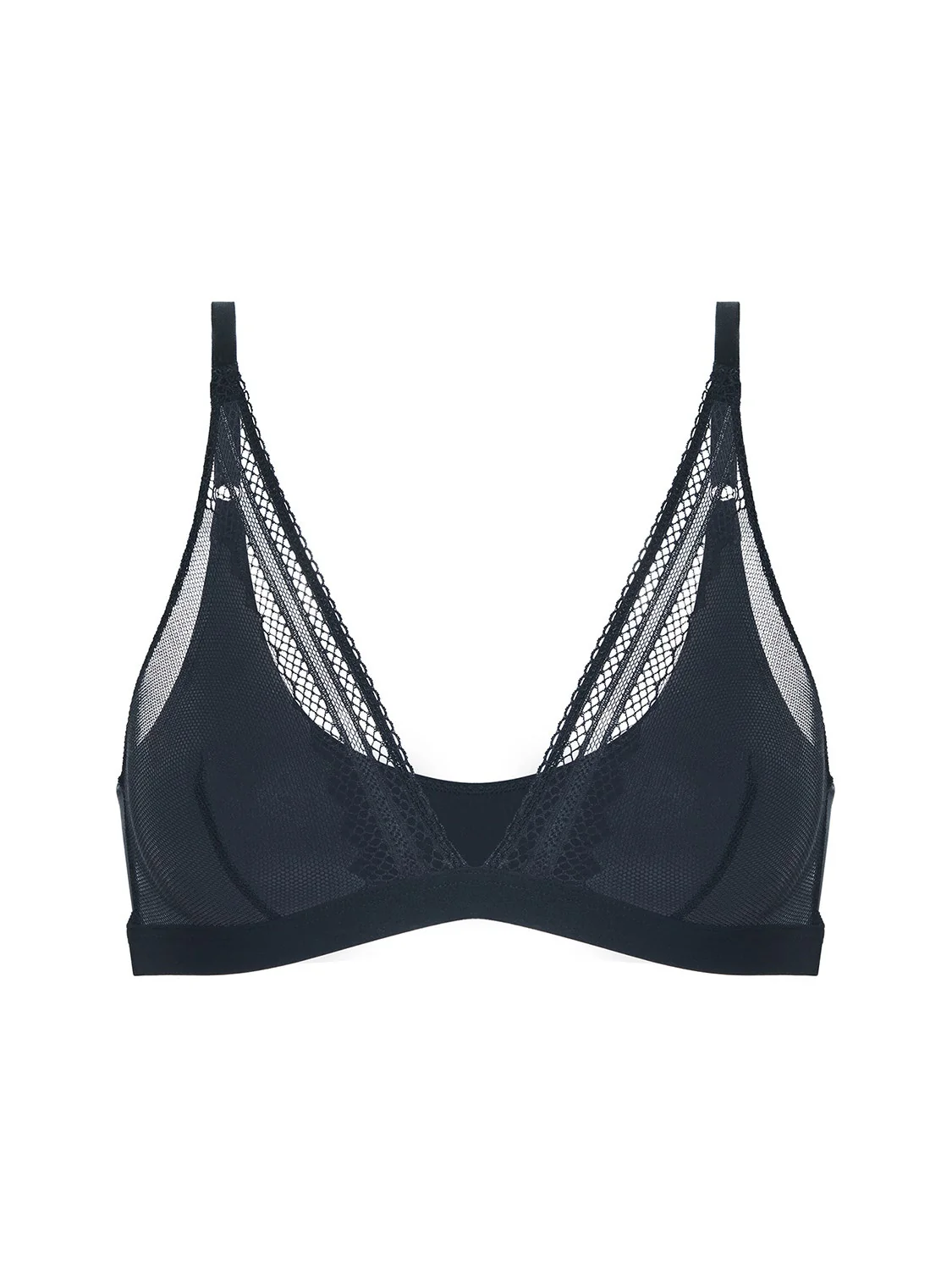 Olympe Triangle Bralette - Black - Image 11