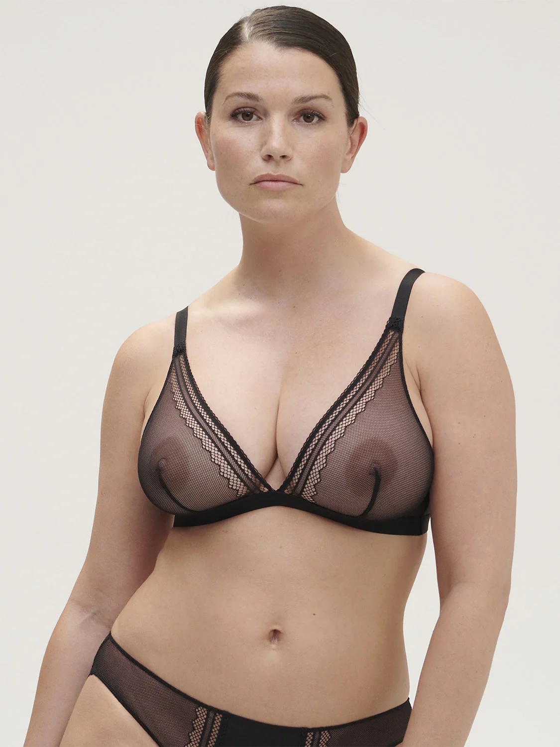 Olympe Triangle Bralette - Black - Image 6