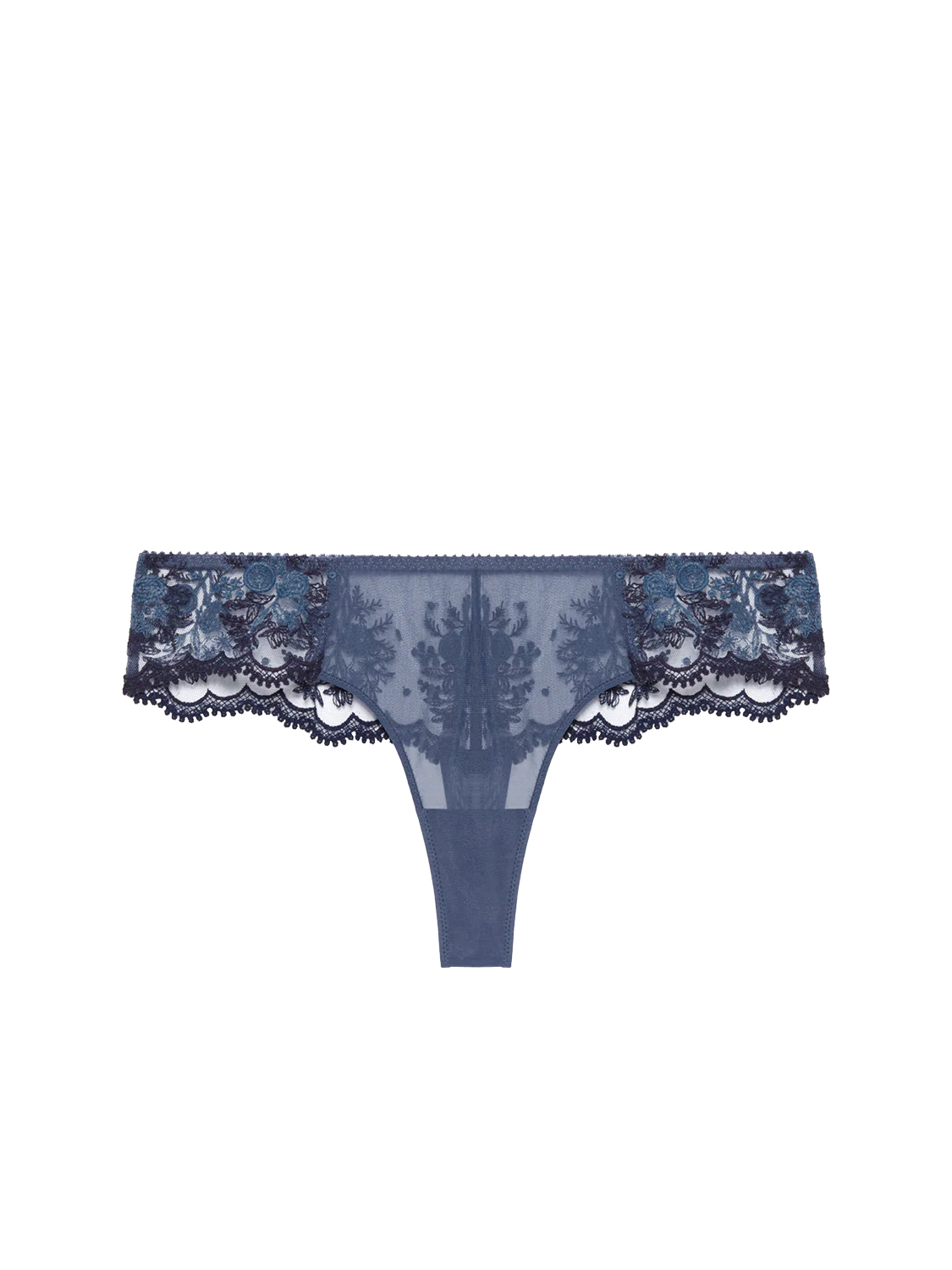 Intrigue Tanga - Cinder Blue - Image 6