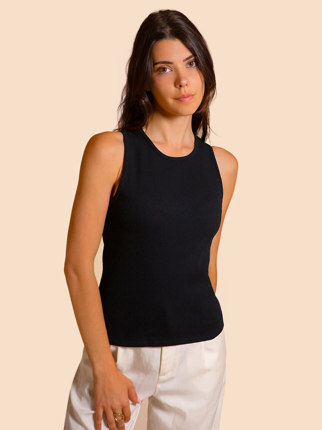 Garance Sleeveless Tank - Black - Image 4