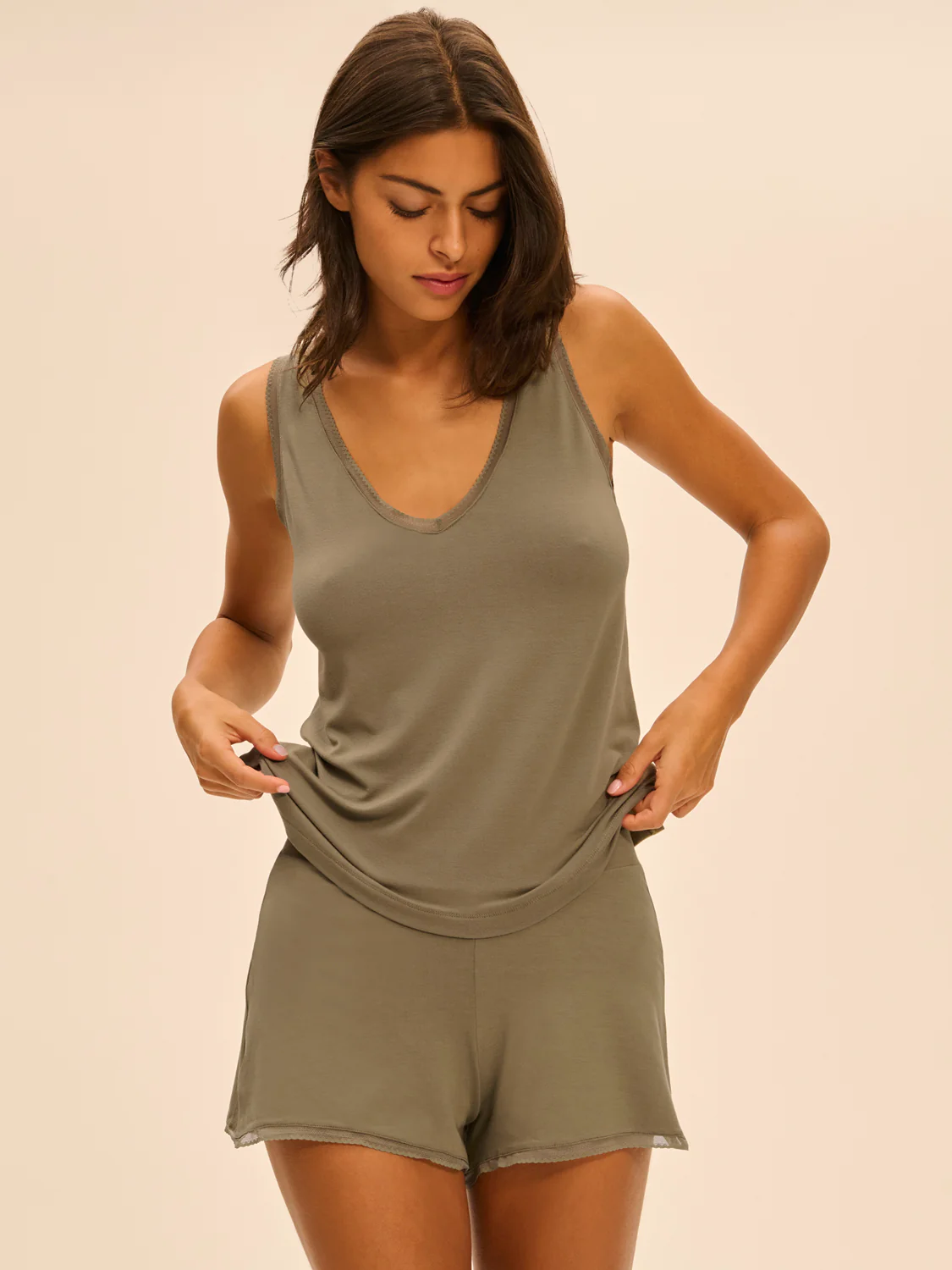 Aurore Sleeveless Tank - Clay Green - Image 3