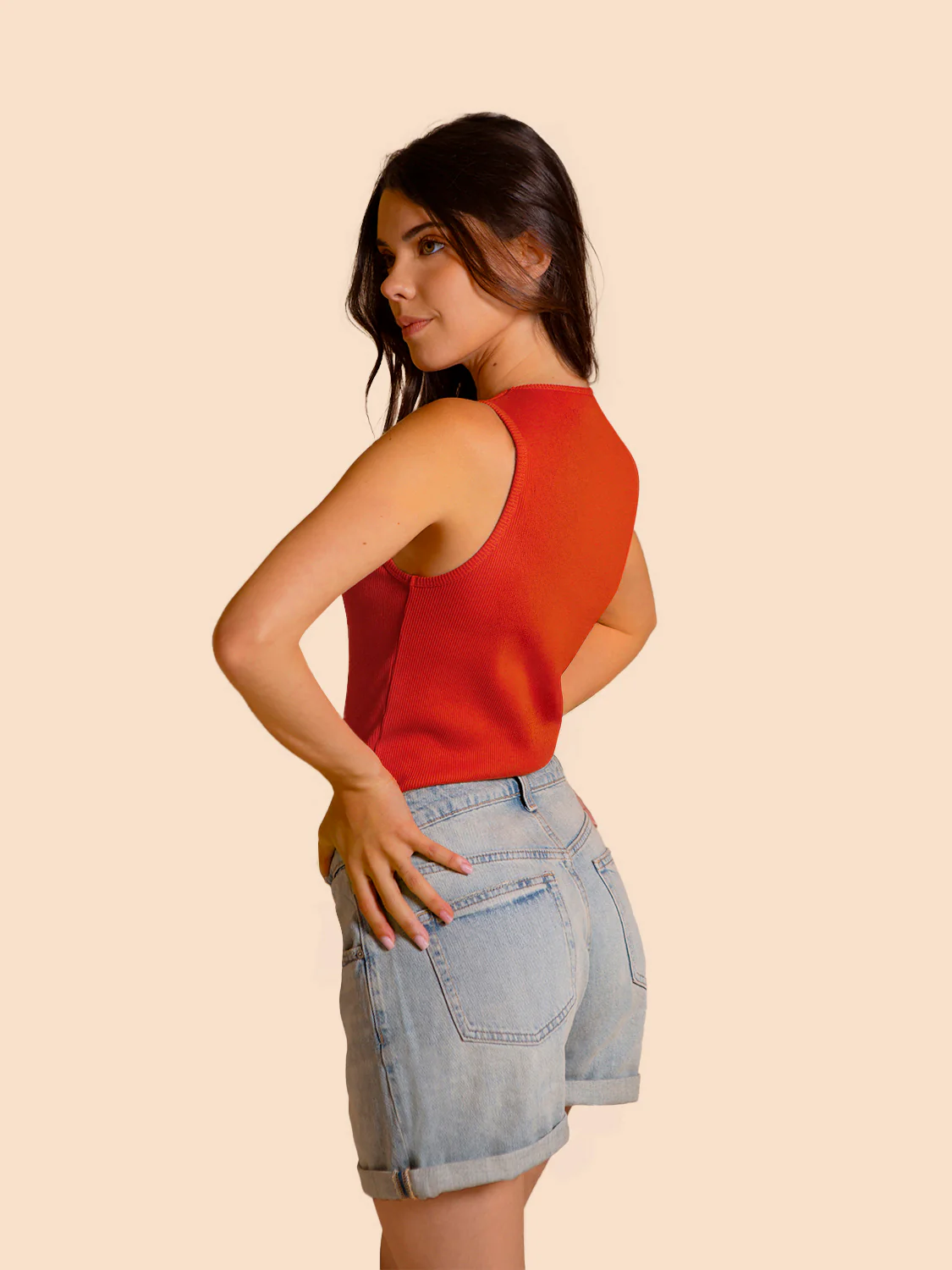 Garance Sleeveless Tank - Orange Pomegranate - Image 3