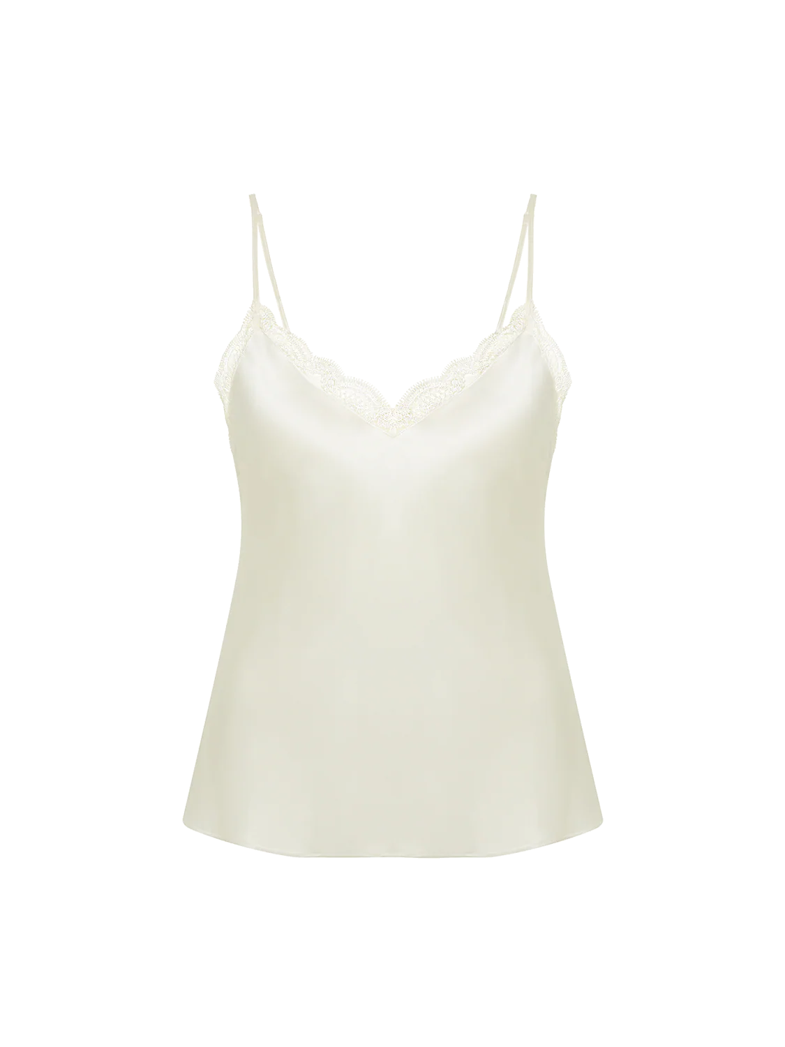 Love Me Lace Trim Silk Top - Ivory - Image 6