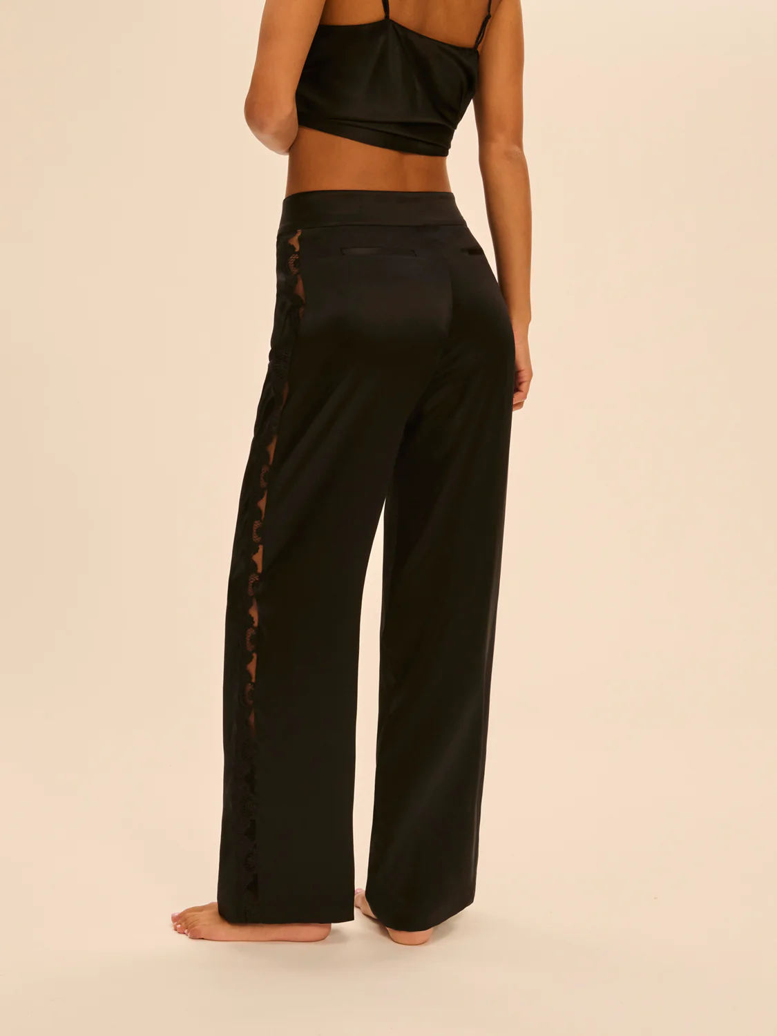 Love Me Silk Trousers- Black - Image 3
