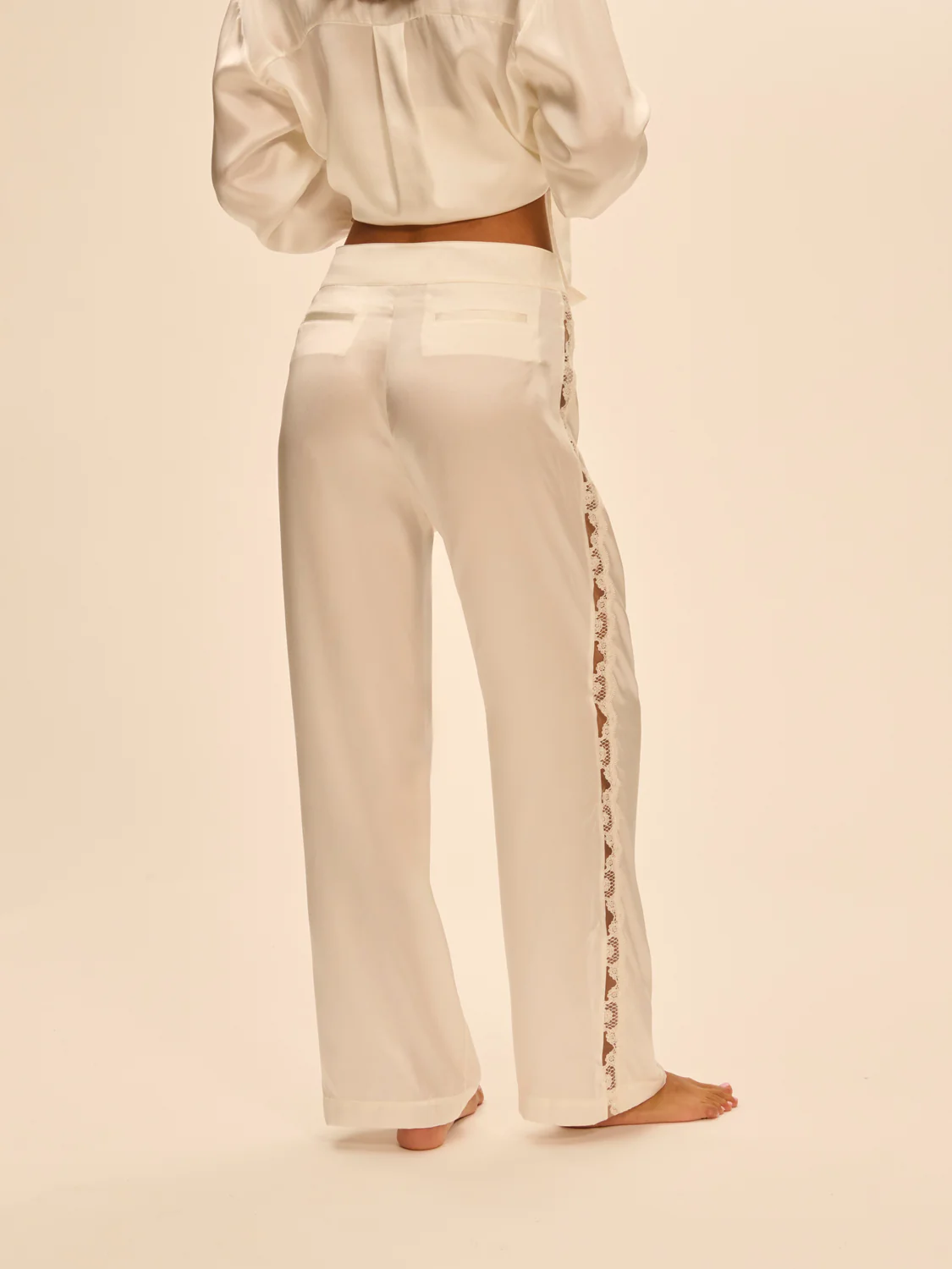Love Me Silk Trousers - Ivory - Image 2