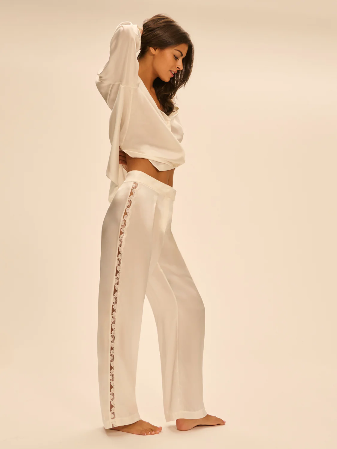 Love Me Silk Trousers - Ivory - Image 3