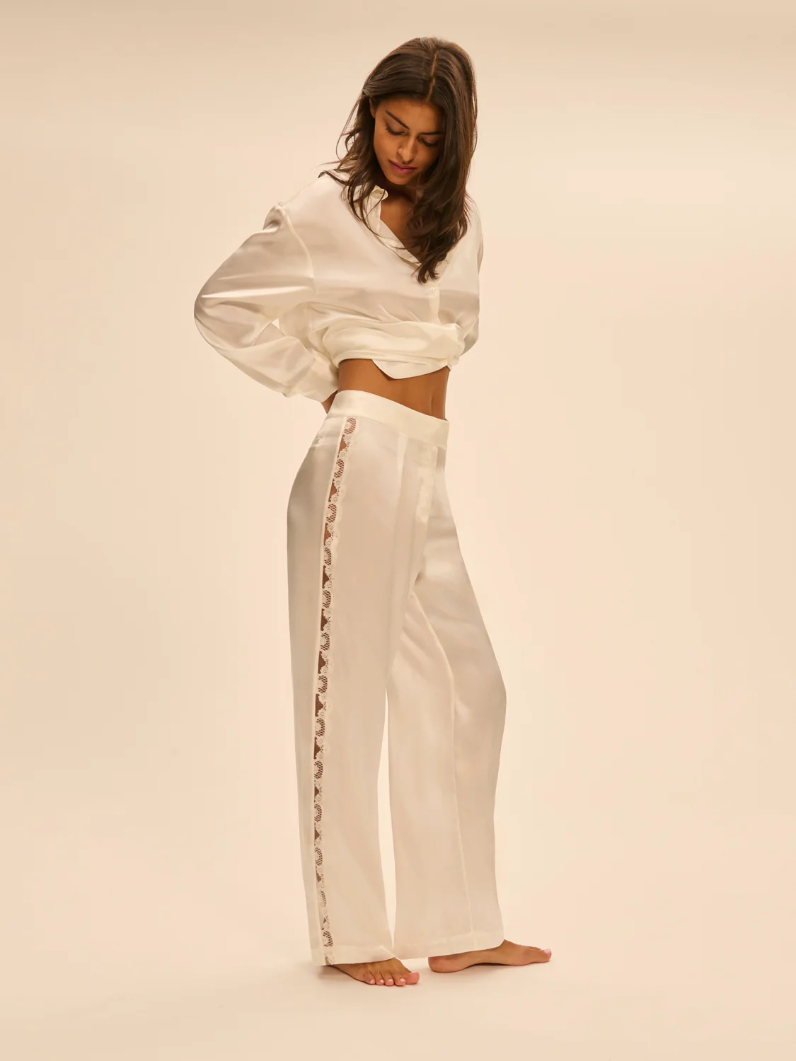 Love Me Silk Trousers - Ivory - Image 5