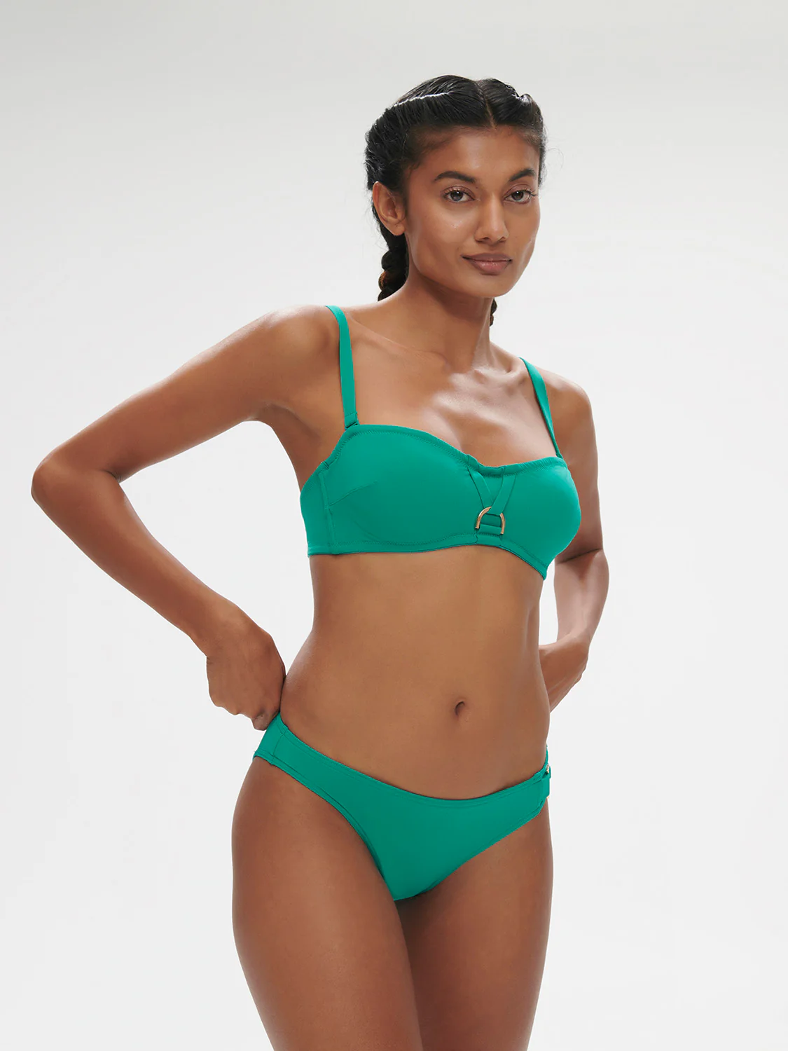 Palmeraie Underwire Bandeau - Waterfall Green - Image 8